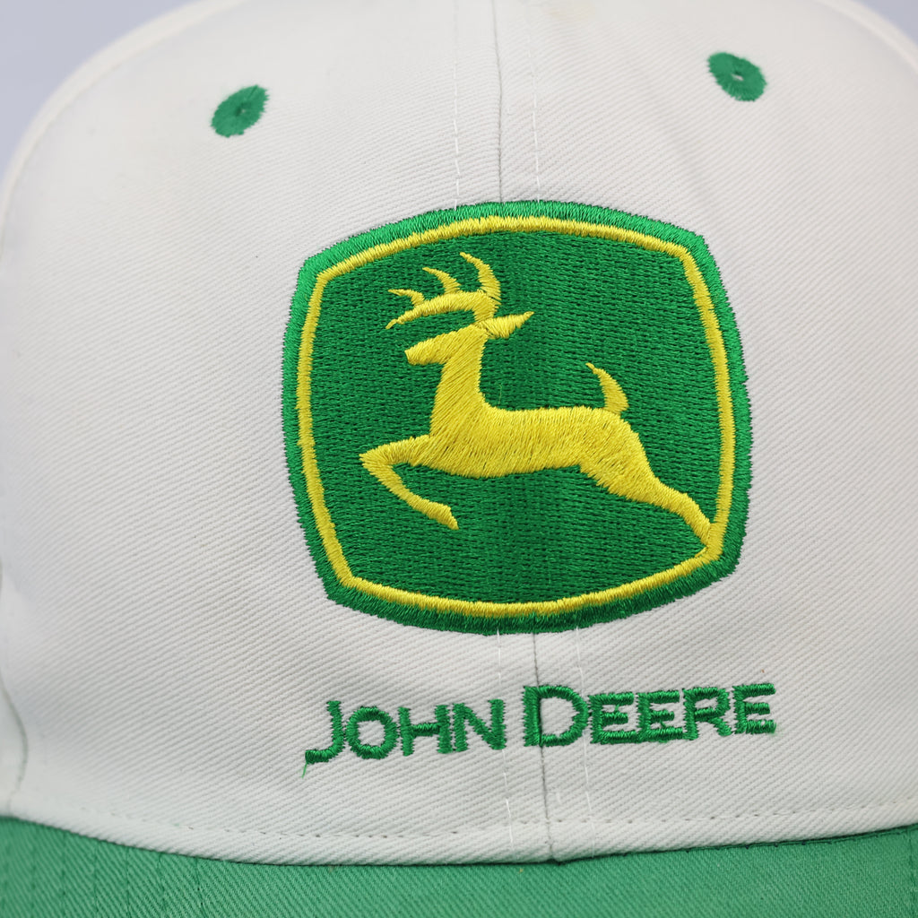 Authentic John Deere Embroidered Thrifted Cap – Classic Green Brim Snapback