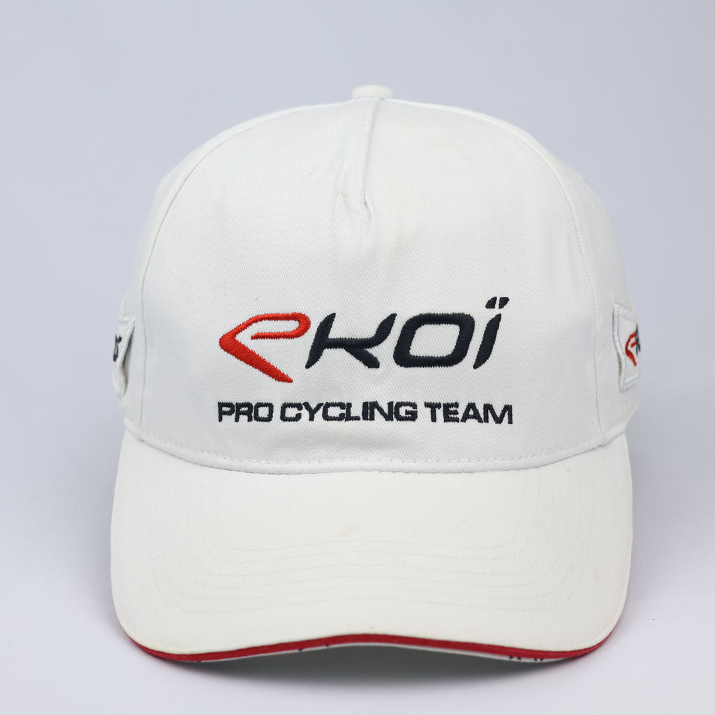 Vintage Ekoï Adjustable Sport Cap - White & Red