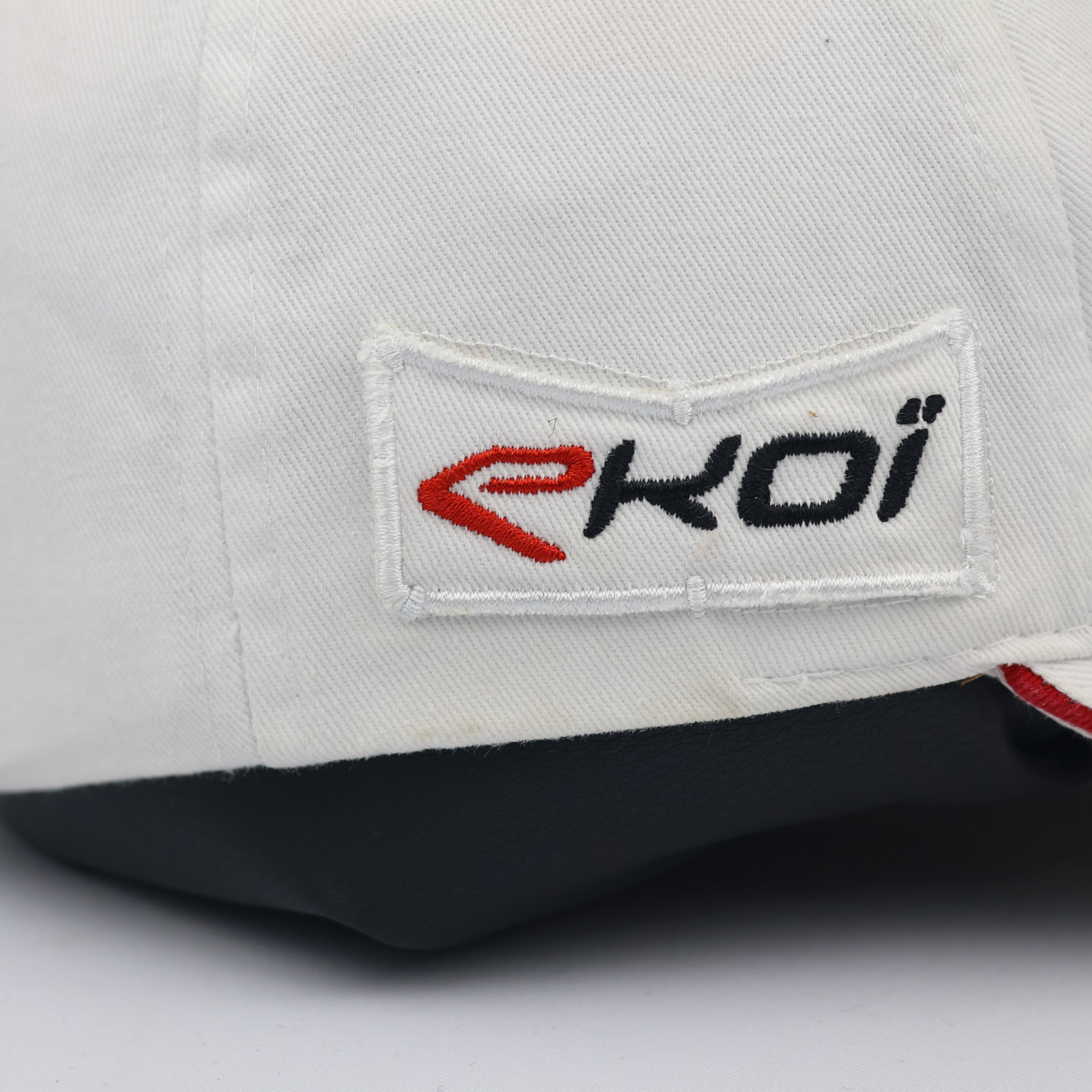 Vintage Ekoï Adjustable Sport Cap - White & Red