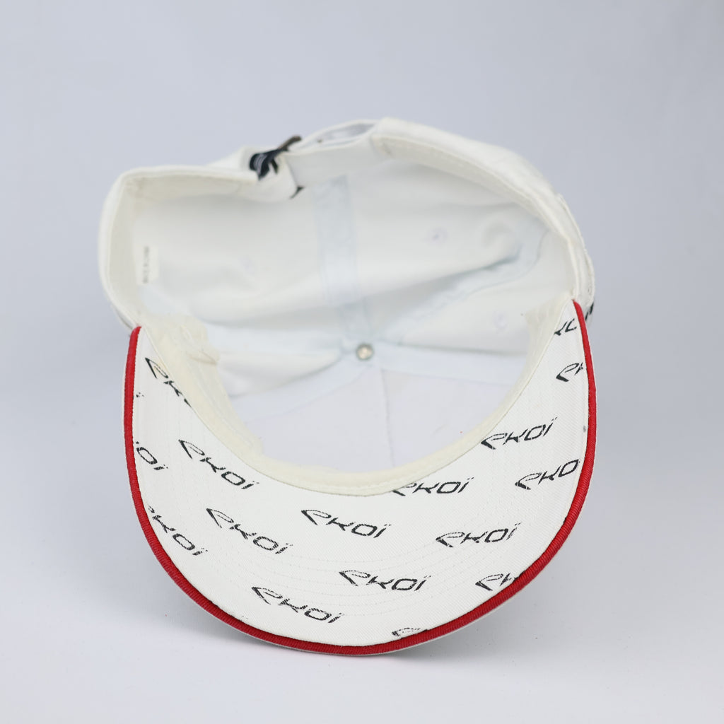 Vintage Ekoï Adjustable Sport Cap - White & Red