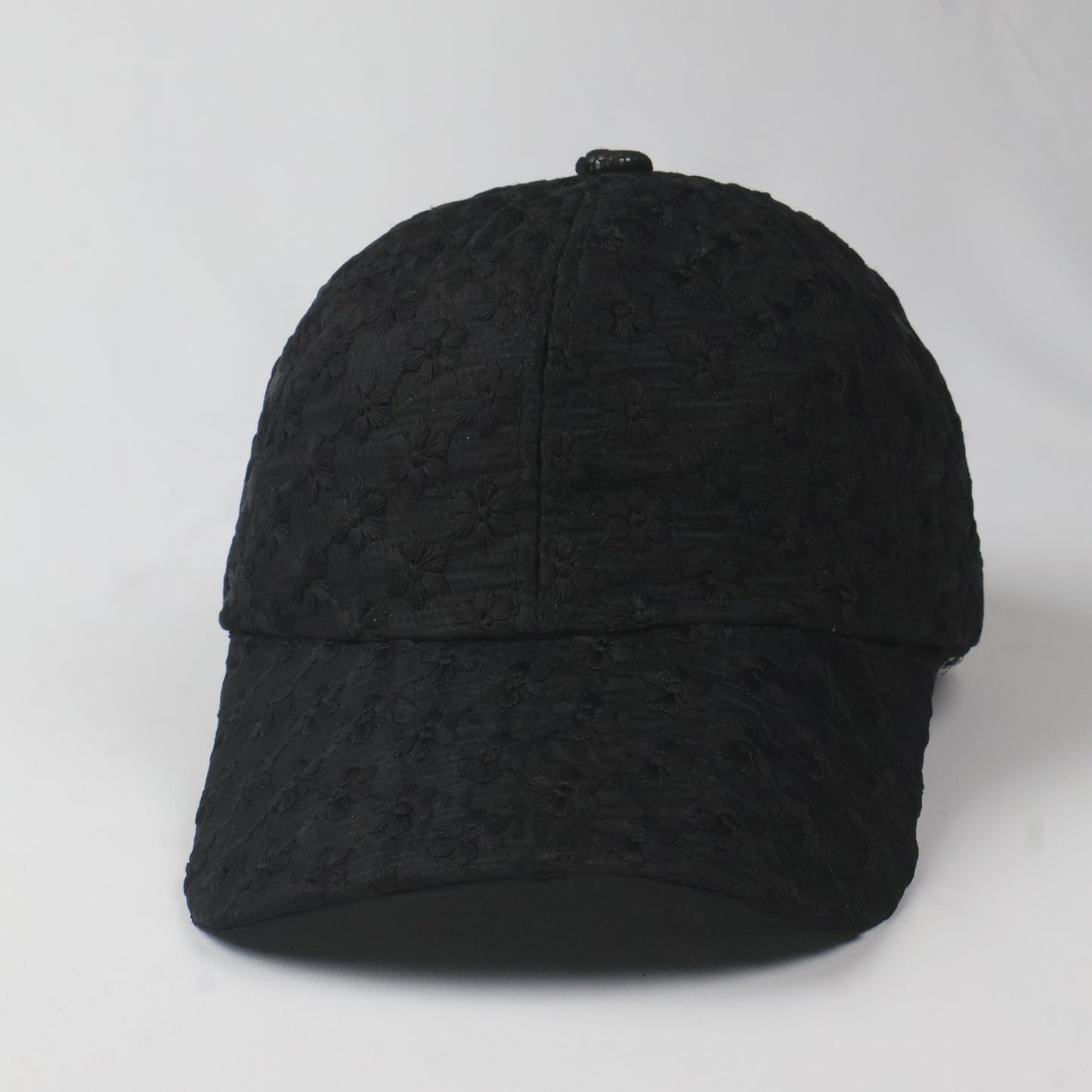 Black Floral Lace Baseball Cap
