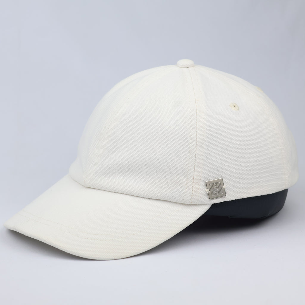 Premium H&M Off-White Dad Thrifted Hat with Square Metal Logo Detail