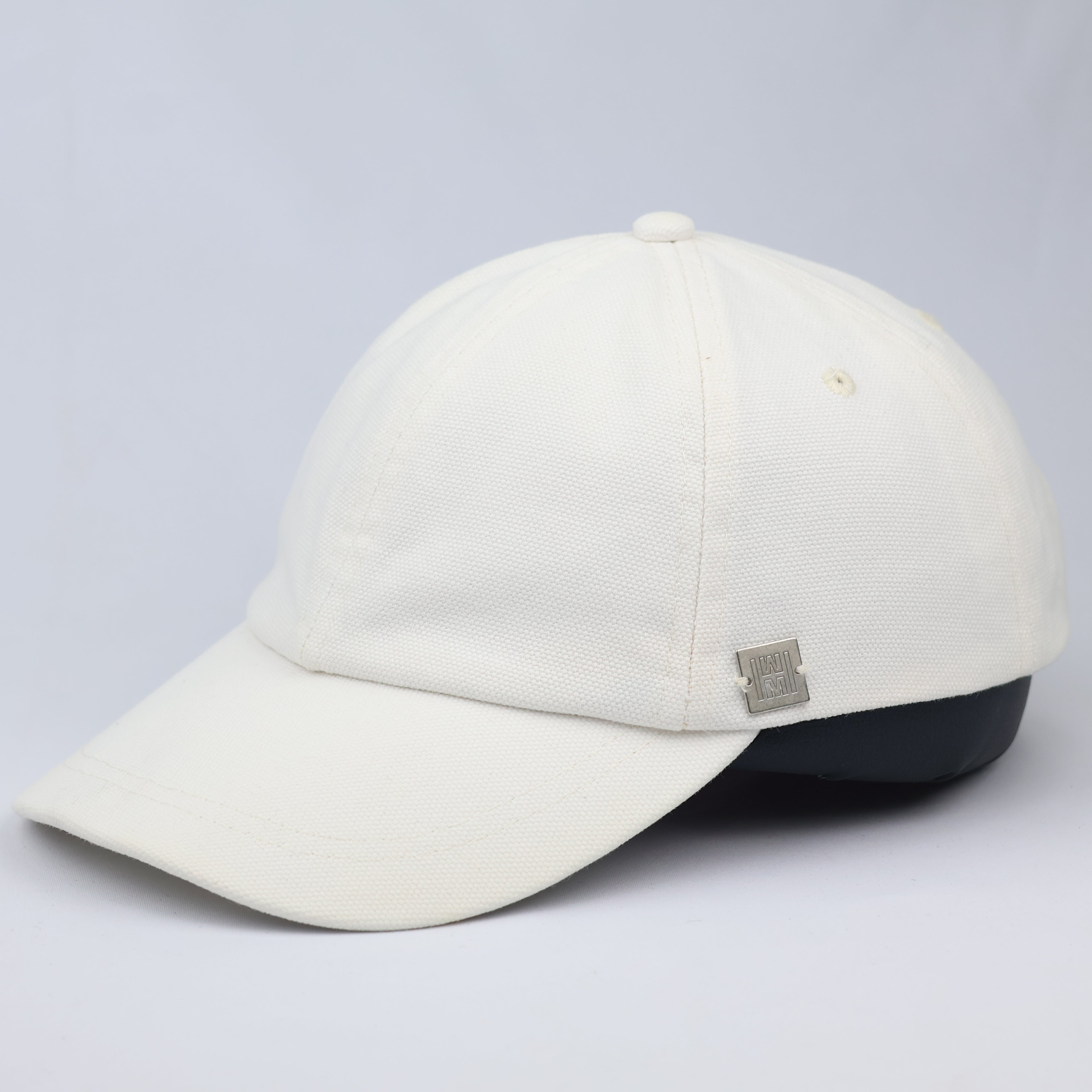 Premium H&M Off-White Dad Thrifted Hat with Square Metal Logo Detail