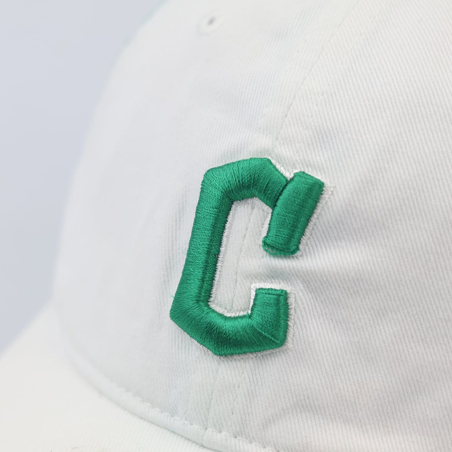 Vintage MLB Two-Tone Mesh Trucker Thrifted Cap with Embroidered "C"