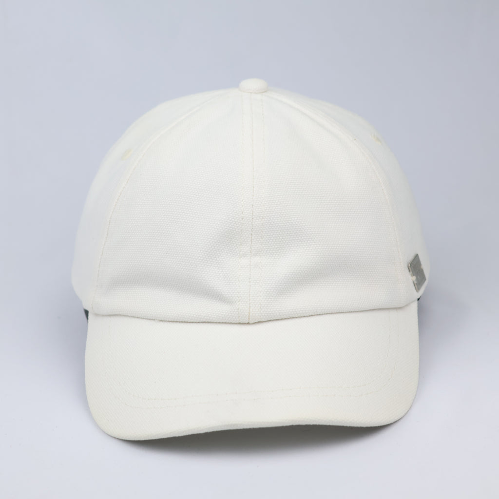 Premium H&M Off-White Dad Thrifted Hat with Square Metal Logo Detail