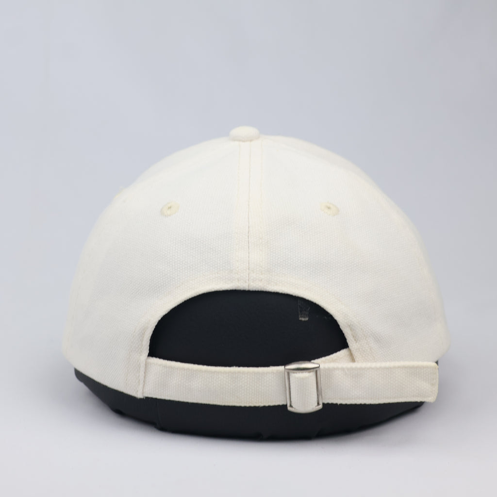 Premium H&M Off-White Dad Thrifted Hat with Square Metal Logo Detail