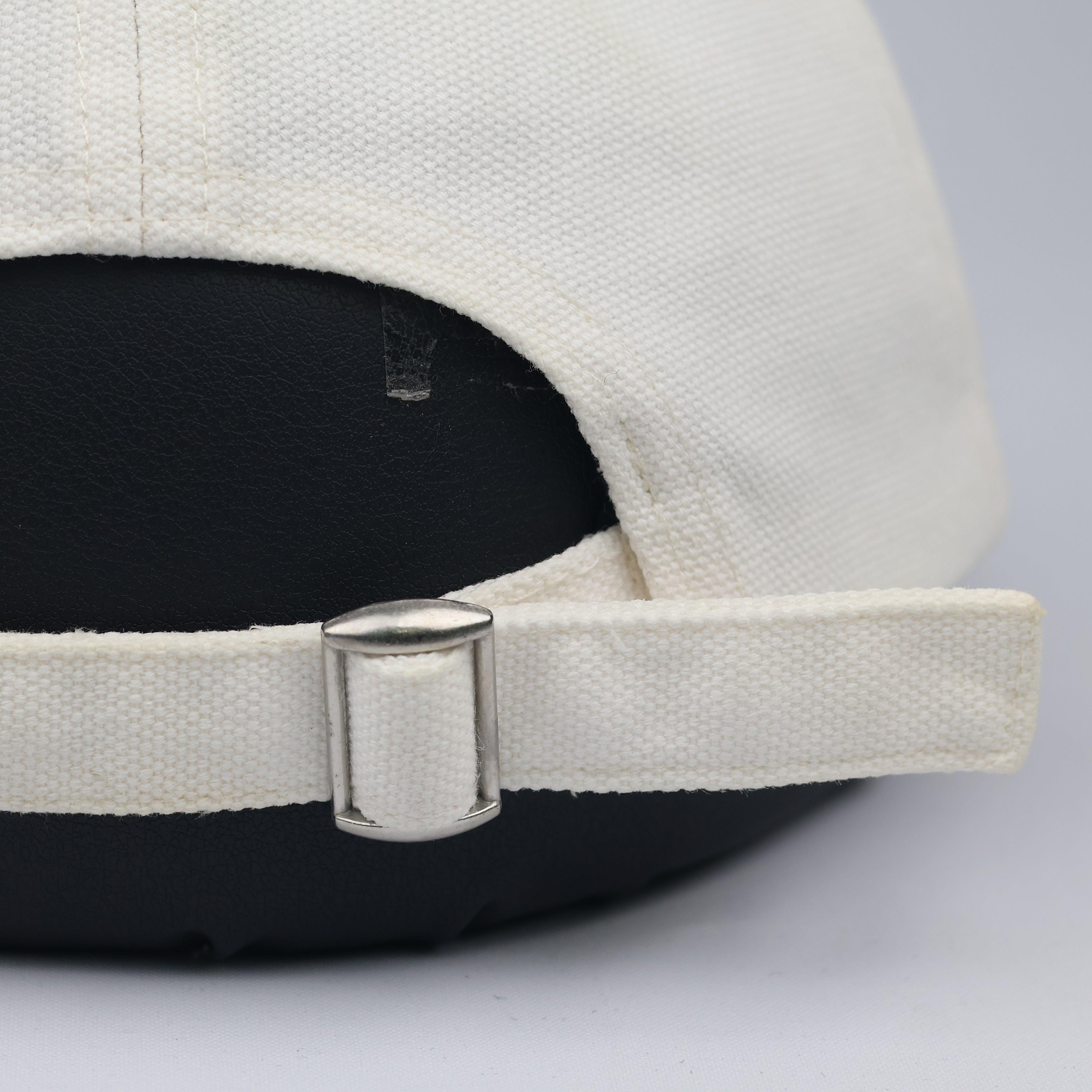 Premium H&M Off-White Dad Thrifted Hat with Square Metal Logo Detail