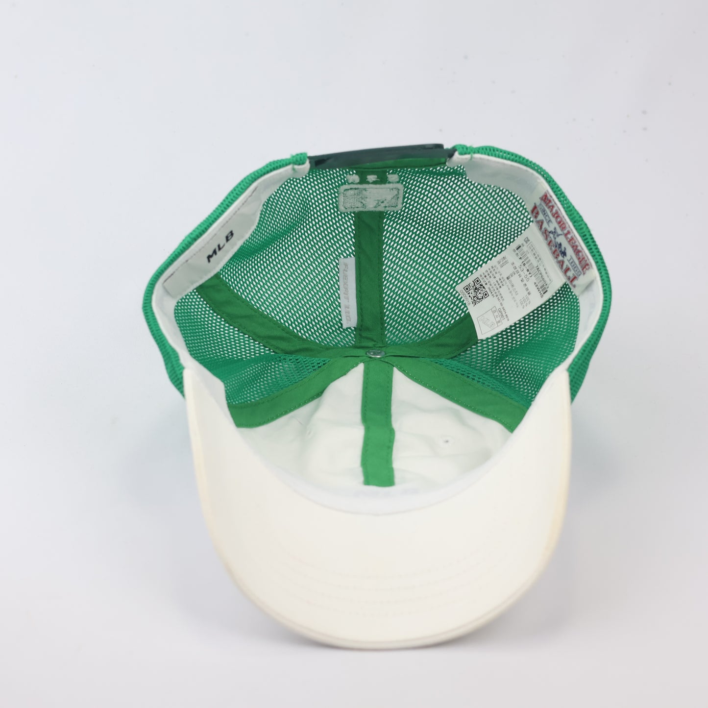 Vintage MLB Two-Tone Mesh Trucker Thrifted Cap with Embroidered "C"