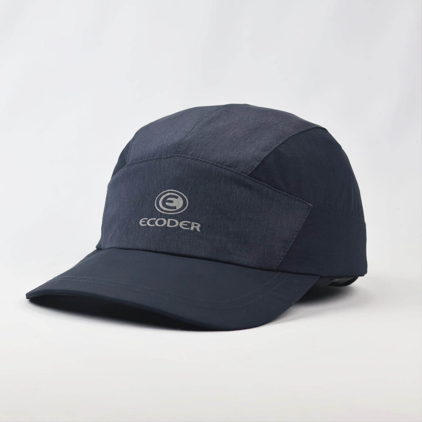 ECODER Korea 5-Panel Outdoor Camper Thrifted Cap - Navy Blue & Tan