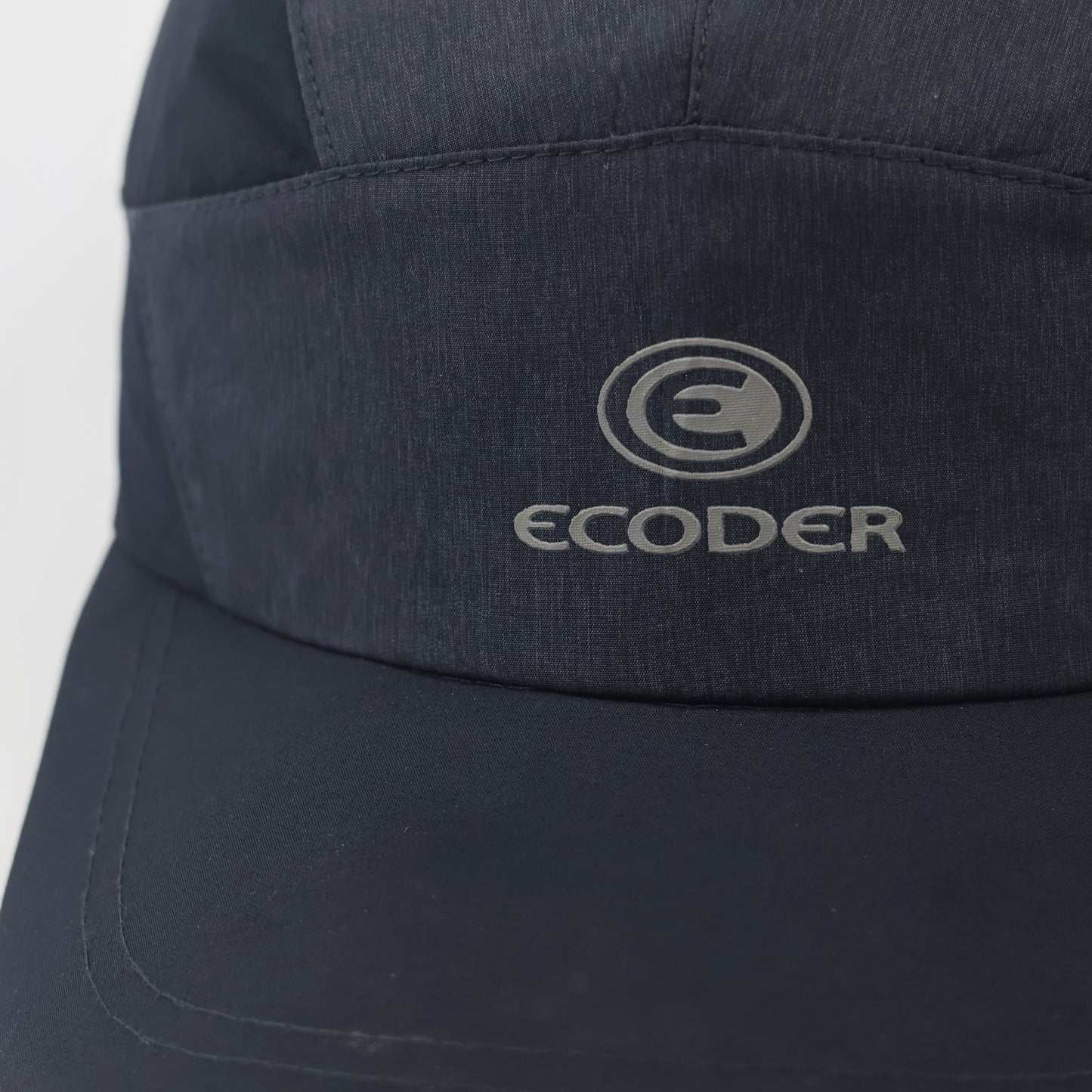 ECODER Korea 5-Panel Outdoor Camper Thrifted Cap - Navy Blue & Tan