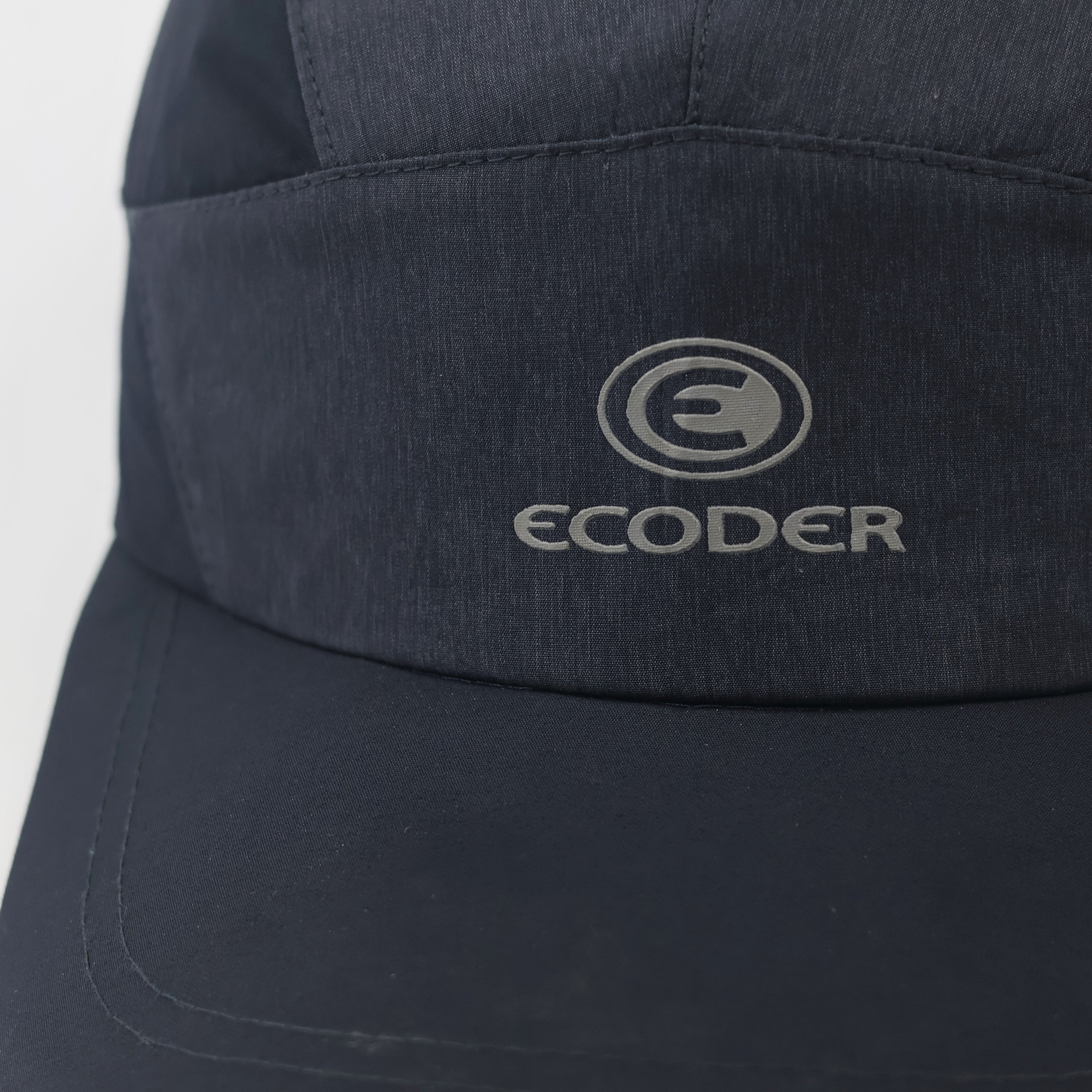 ECODER Korea 5-Panel Outdoor Camper Thrifted Cap - Navy Blue & Tan