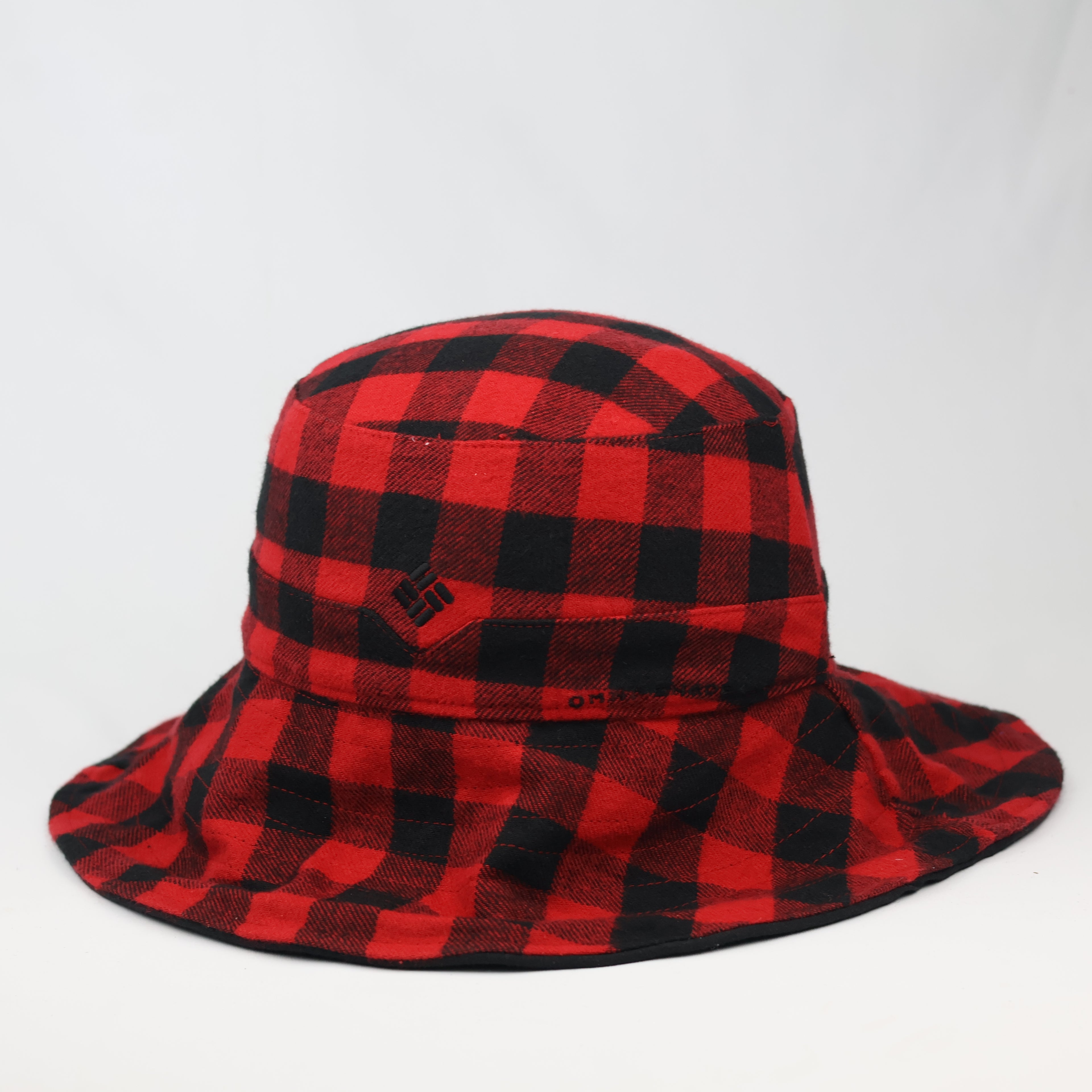 Columbia Reversible thick cotton Bucket Hat – Red Buffalo Plaid & Black