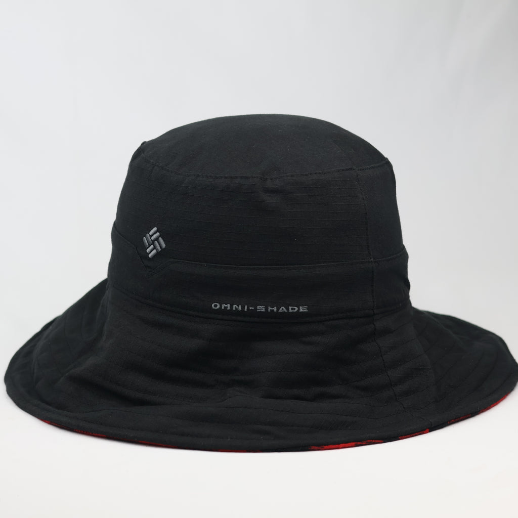 Columbia Reversible thick cotton Bucket Hat – Red Buffalo Plaid & Black