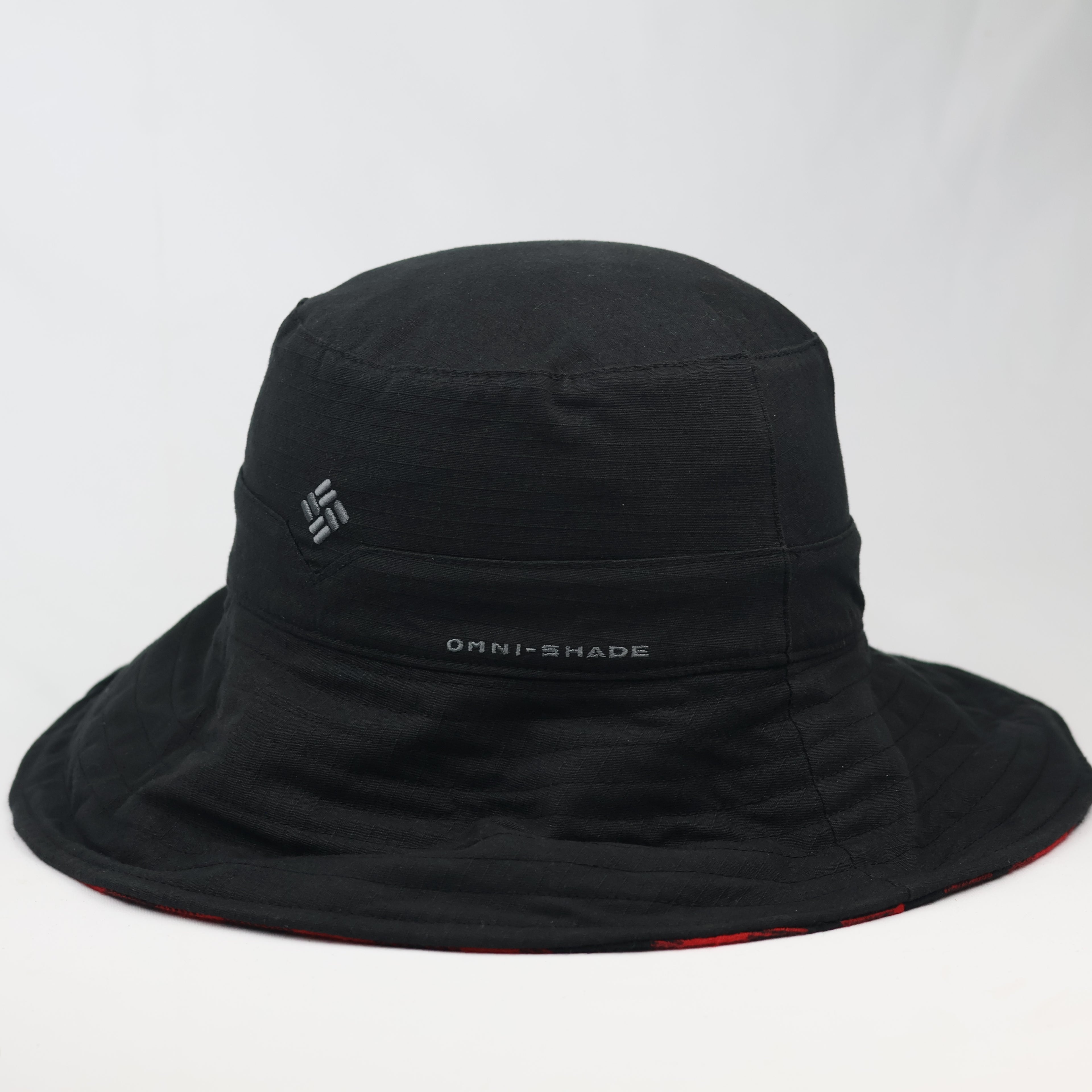 Columbia Reversible thick cotton Bucket Hat – Red Buffalo Plaid & Black