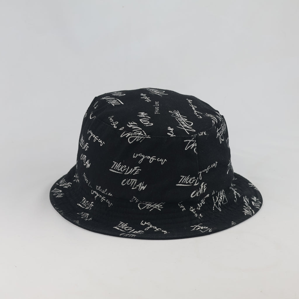 Thrifted 2-in-1 Reversible All-Over Graphic Streetwear Bucket Hat (57-58 cm) |