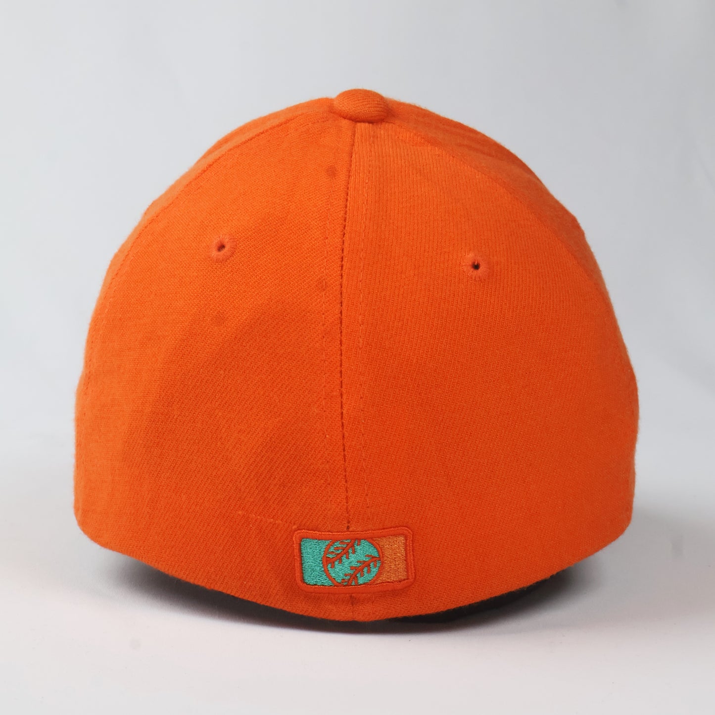 Korean Made "Boston's" Fitted Hat - Orange & Navy