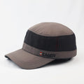 Vintage Brown Military Style Cadet Thrifted Cap - 57-58 cm