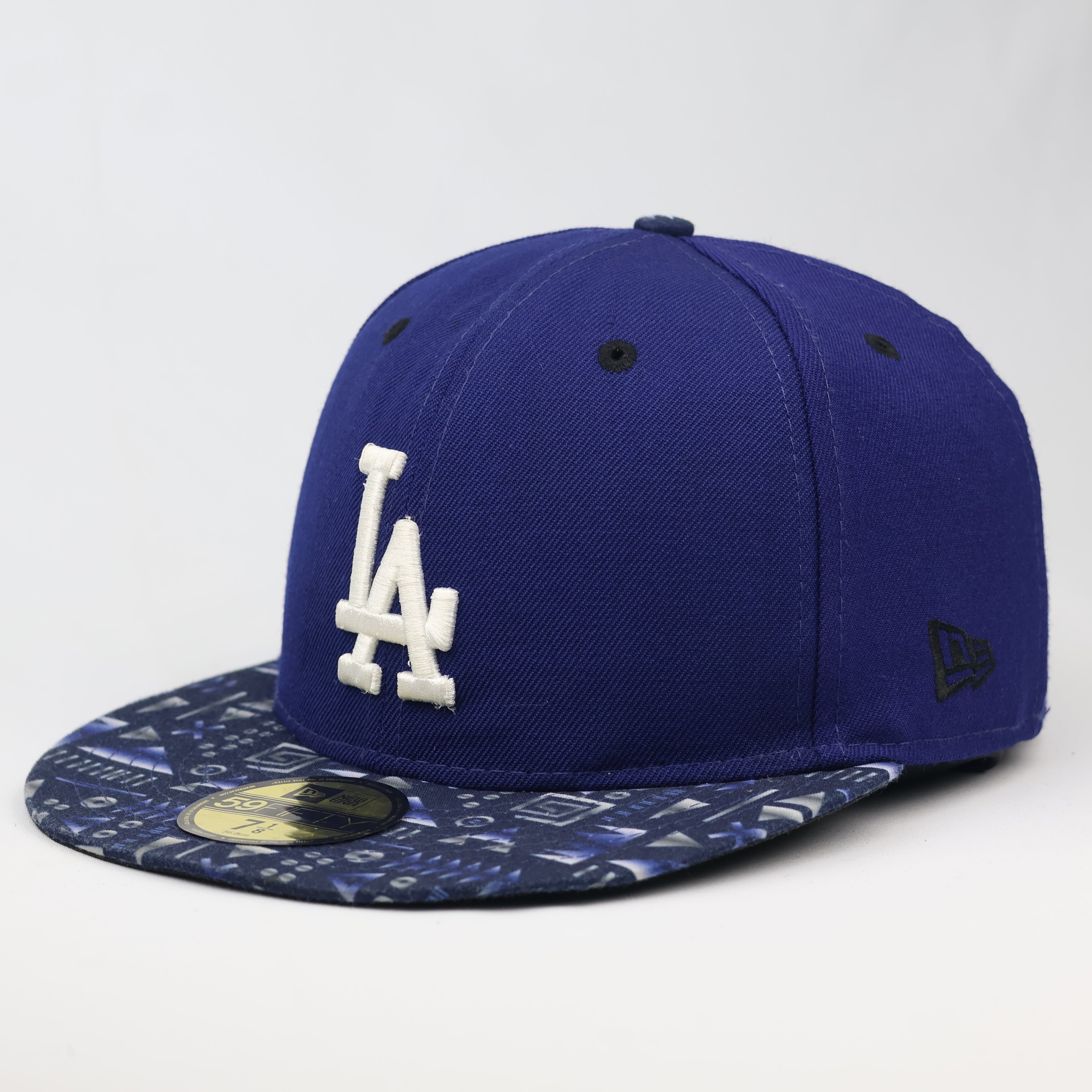 New Era 59FIFTY Los Angeles Dodgers Fitted Thrifted Hat - Royal Blue/Pattern Brim