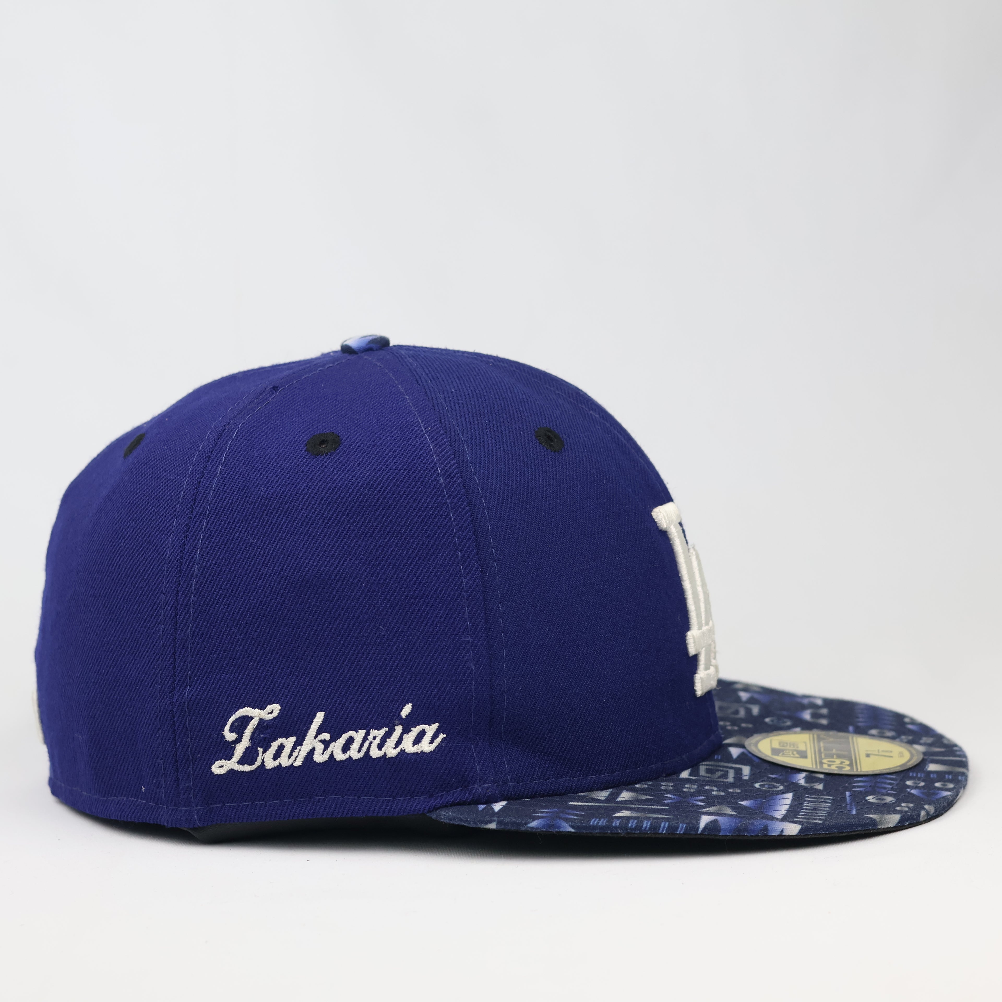 New Era 59FIFTY Los Angeles Dodgers Fitted Thrifted Hat - Royal Blue/Pattern Brim