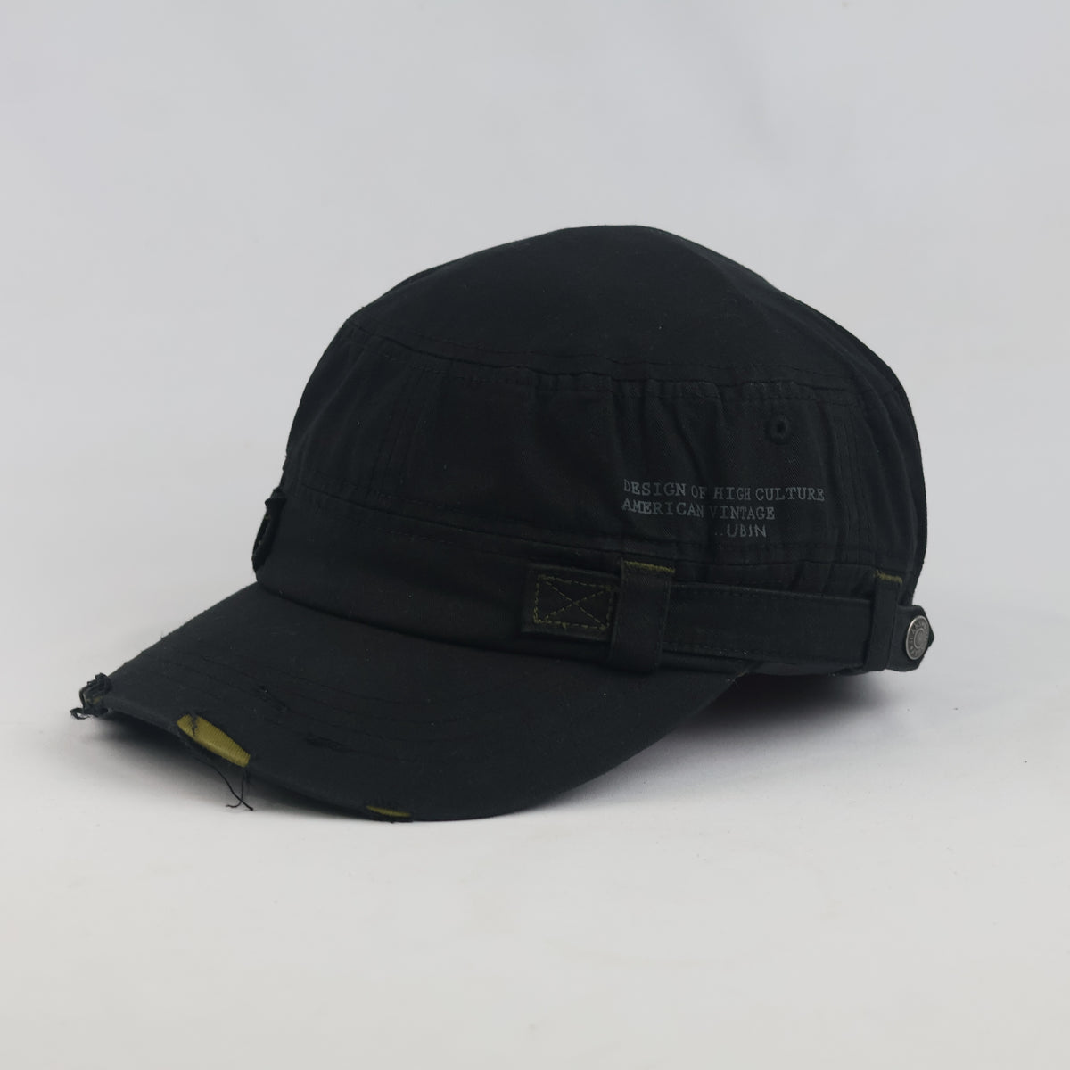 Thrifted Unionbay Black American Vintage Graphic Cadet Hat | 10061