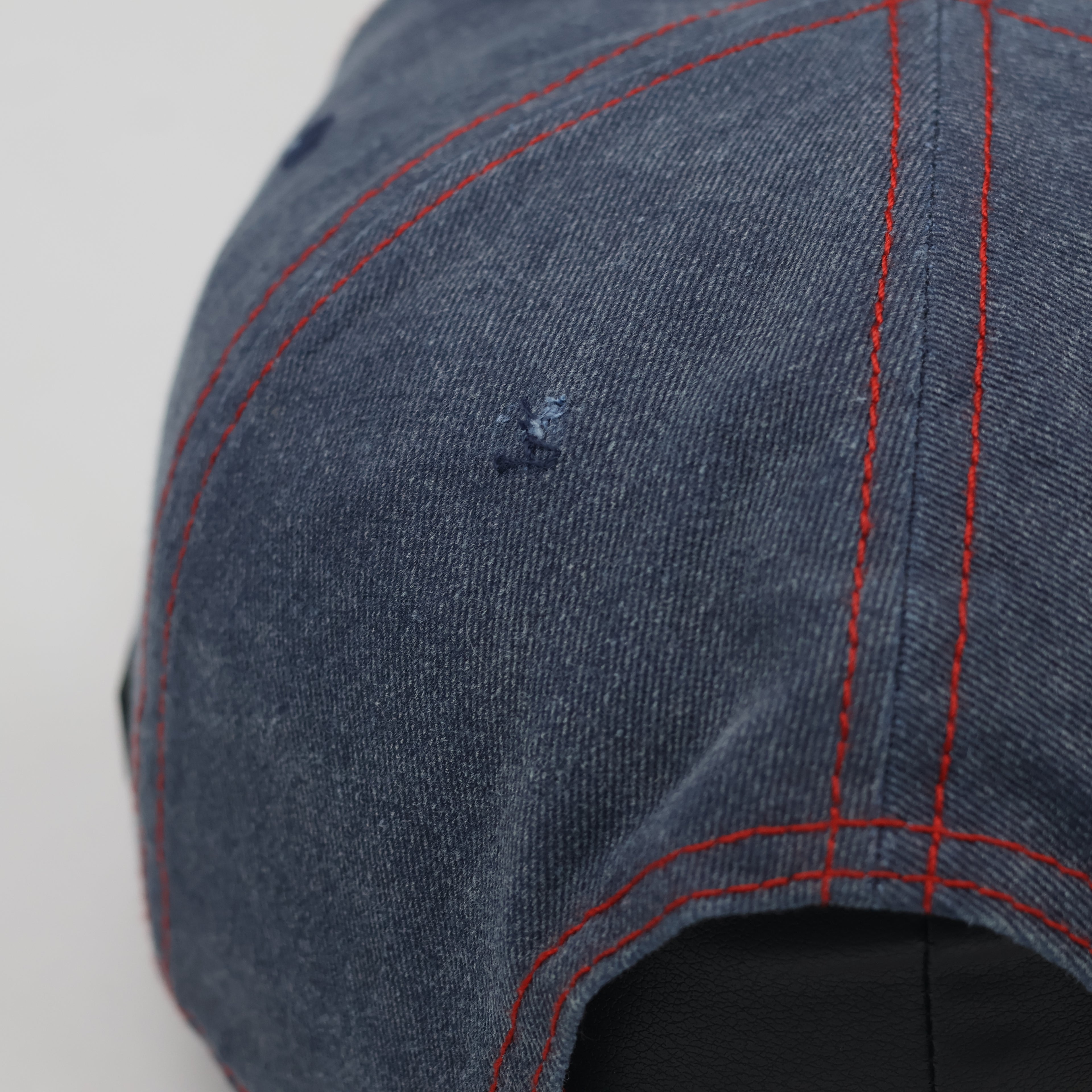 Vintage-Style One Piece Luffy Cotton Cap – Red & Blue Two-Tone Hat