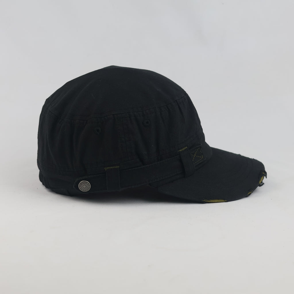Thrifted Unionbay Black American Vintage Graphic Cadet Hat | 10061