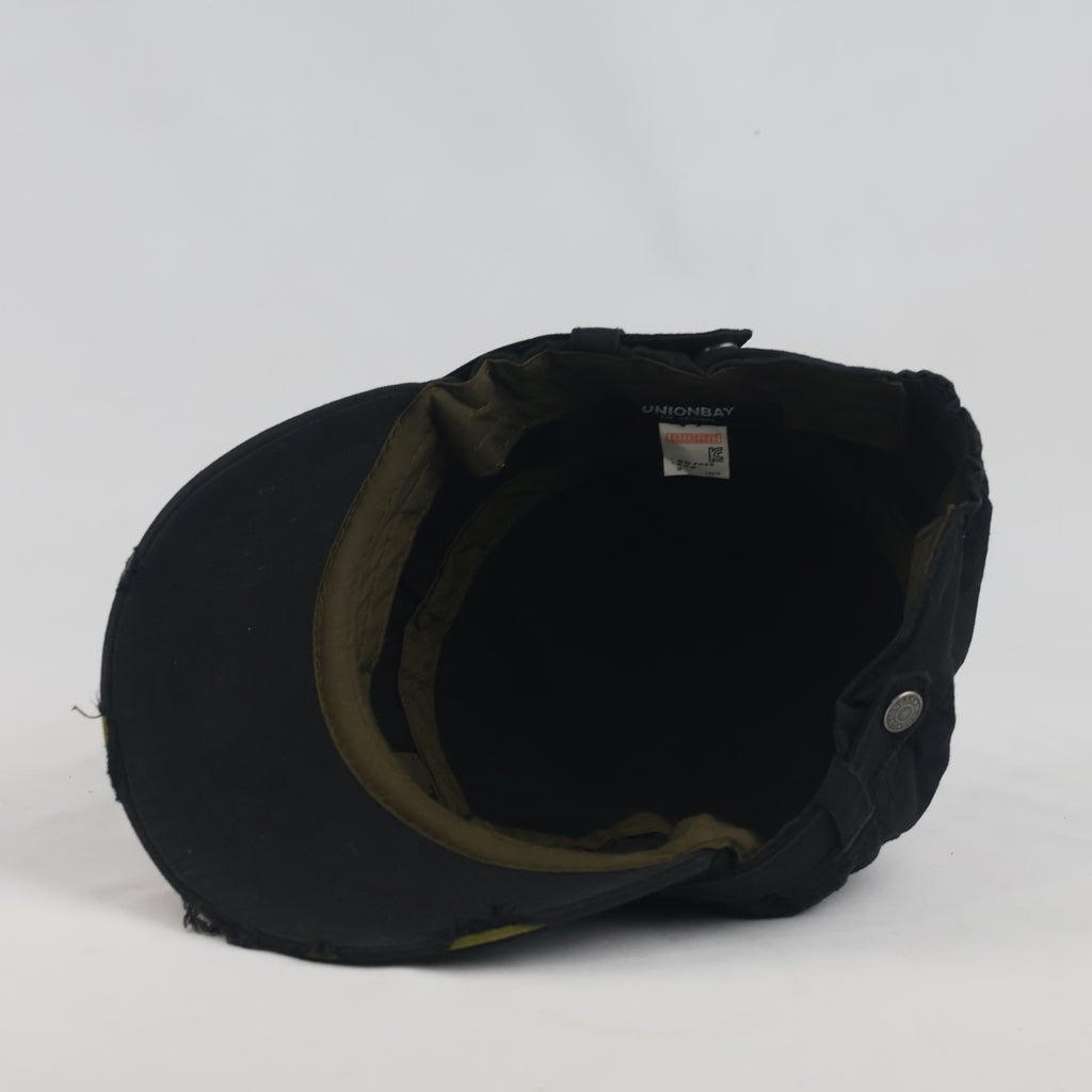 Thrifted Unionbay Black American Vintage Graphic Cadet Hat | 10061