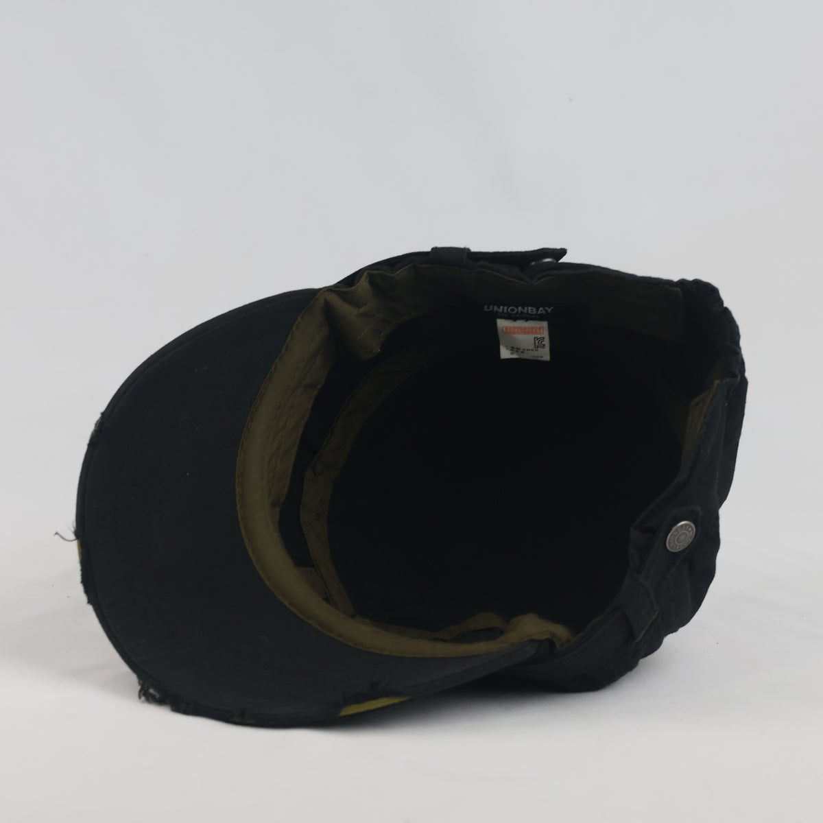 Thrifted Unionbay Black American Vintage Graphic Cadet Hat | 10061