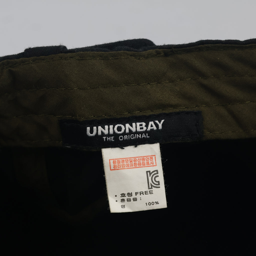 Thrifted Unionbay Black American Vintage Graphic Cadet Hat | 10061