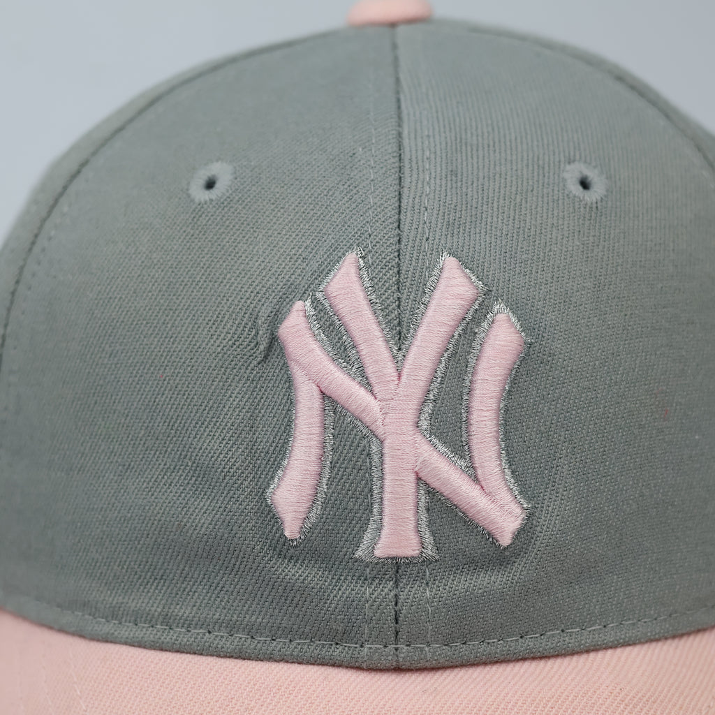 Authentic MLB New York Yankees Thrifted Hat - Grey & Pastel Pink