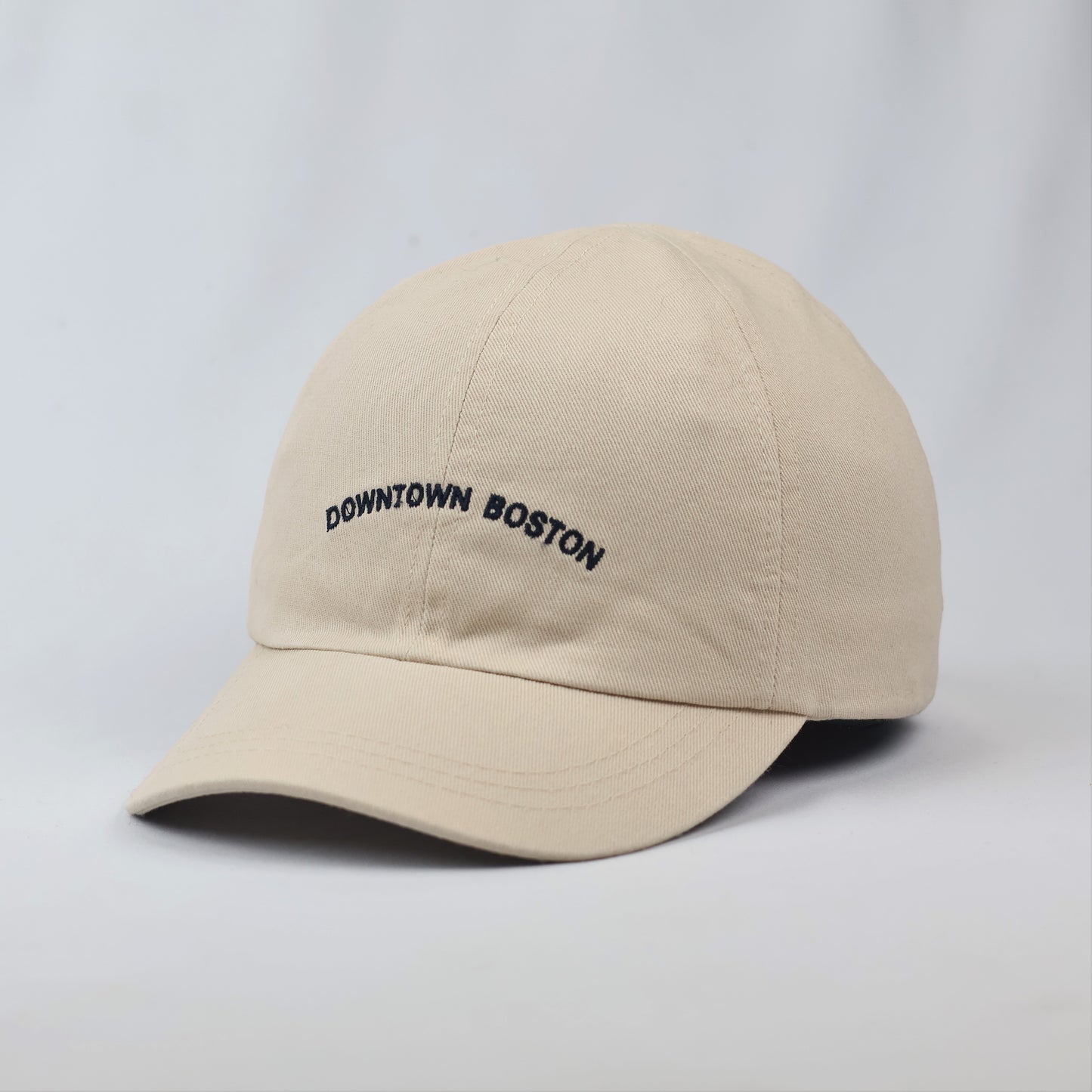 ZARA "Downtown Boston" Beige Cotton Baseball Thrifted Cap