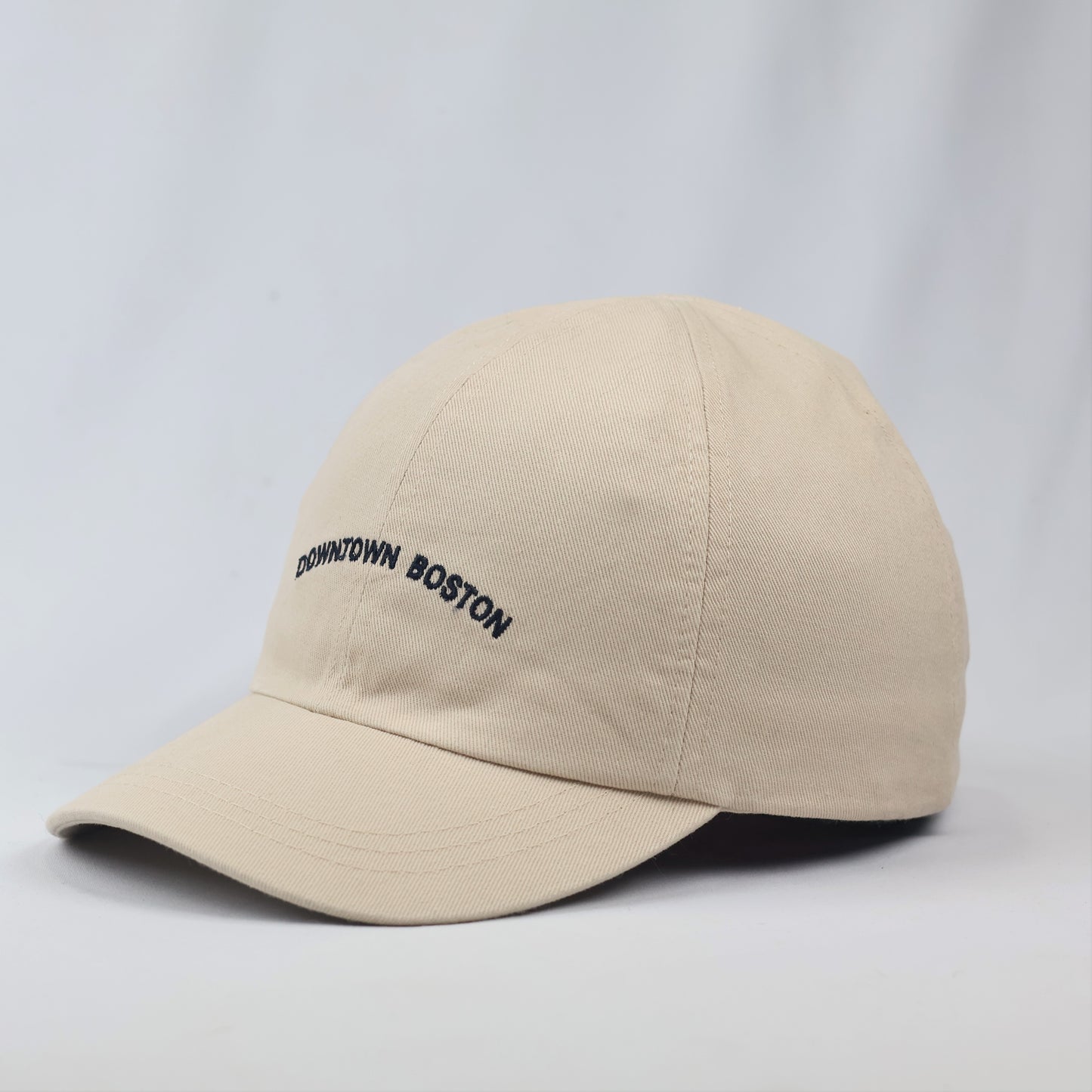 ZARA "Downtown Boston" Beige Cotton Baseball Thrifted Cap