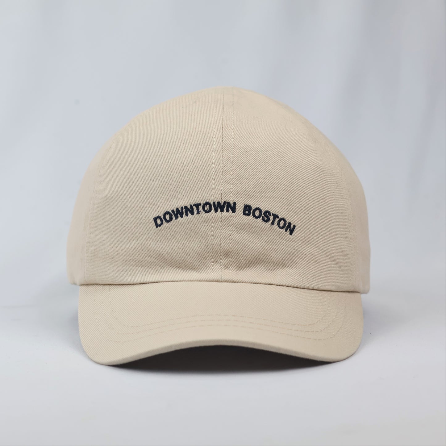 ZARA "Downtown Boston" Beige Cotton Baseball Thrifted Cap