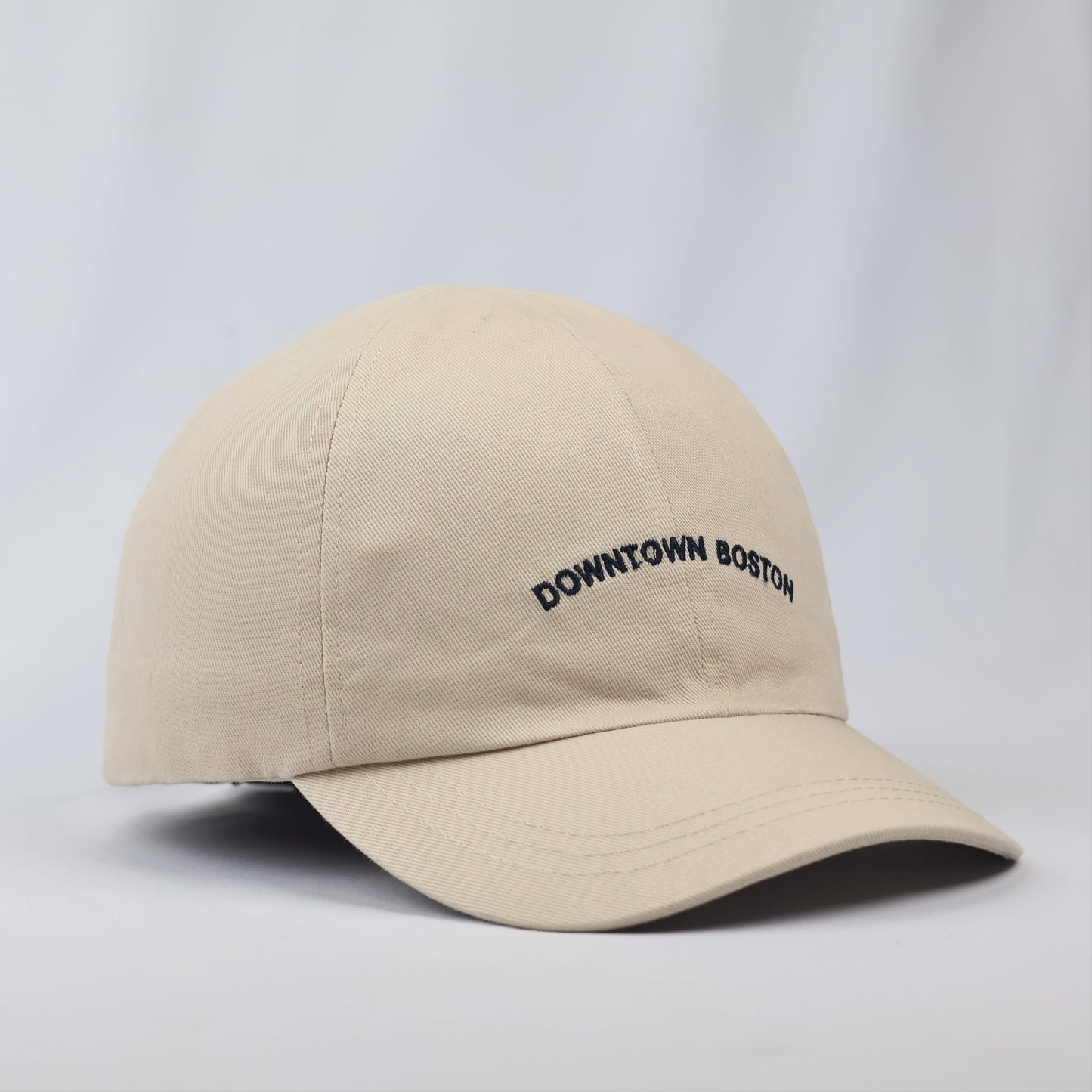 ZARA "Downtown Boston" Beige Cotton Baseball Thrifted Cap