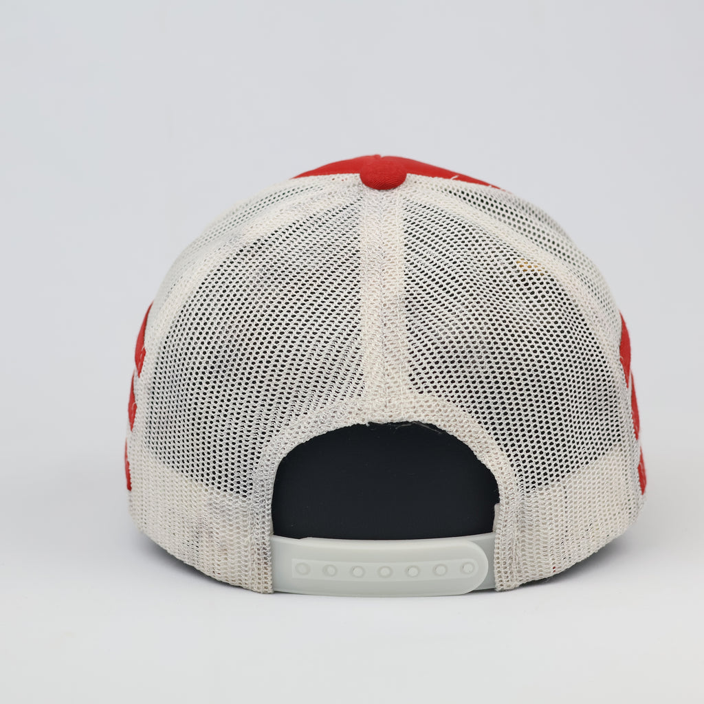 Henleys Luxury Red & White Trucker Hat - Retro Streetwear Cap