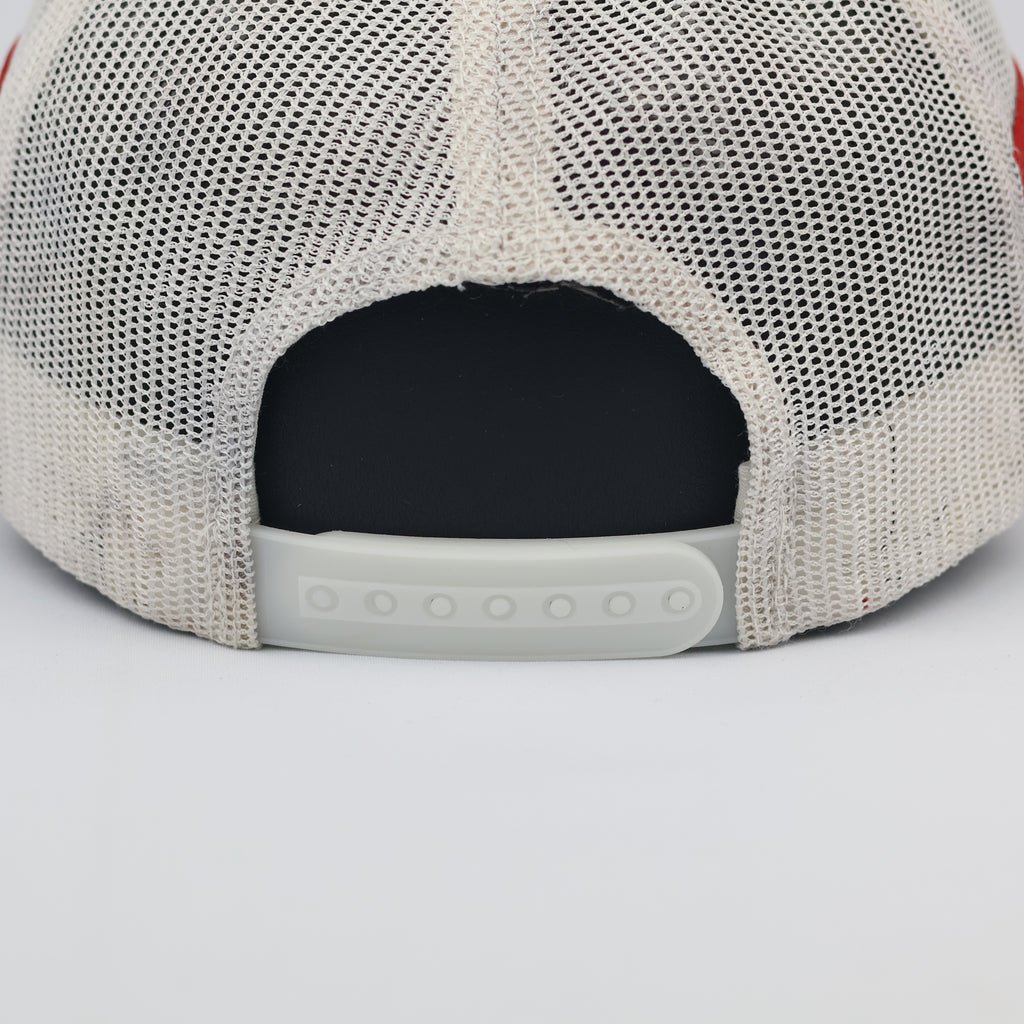 Henleys Luxury Red & White Trucker Hat - Retro Streetwear Cap