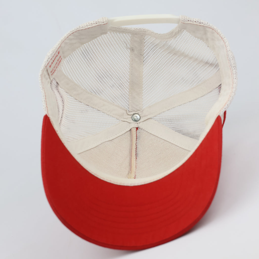 Henleys Luxury Red & White Trucker Hat - Retro Streetwear Cap