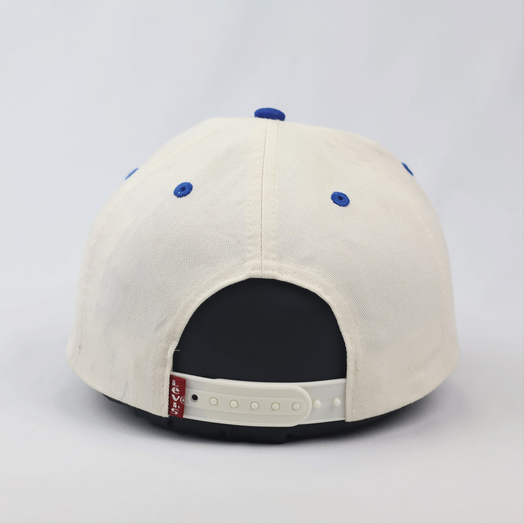 Levi's Two-Tone Baseball Thrifted Cap – Off-White & Royal Blue