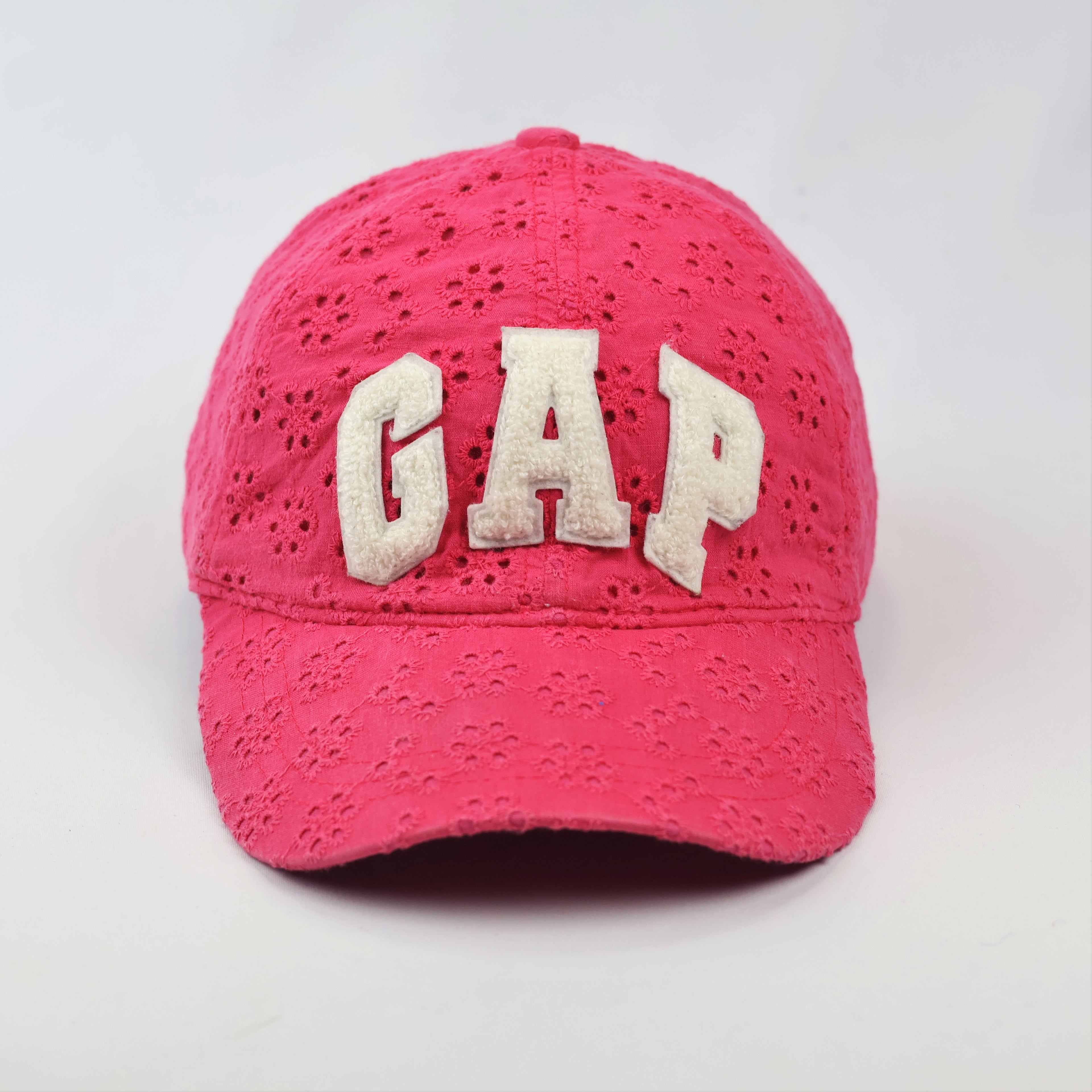 Gap Kids Pink Eyelet Thrifted Baseball Cap