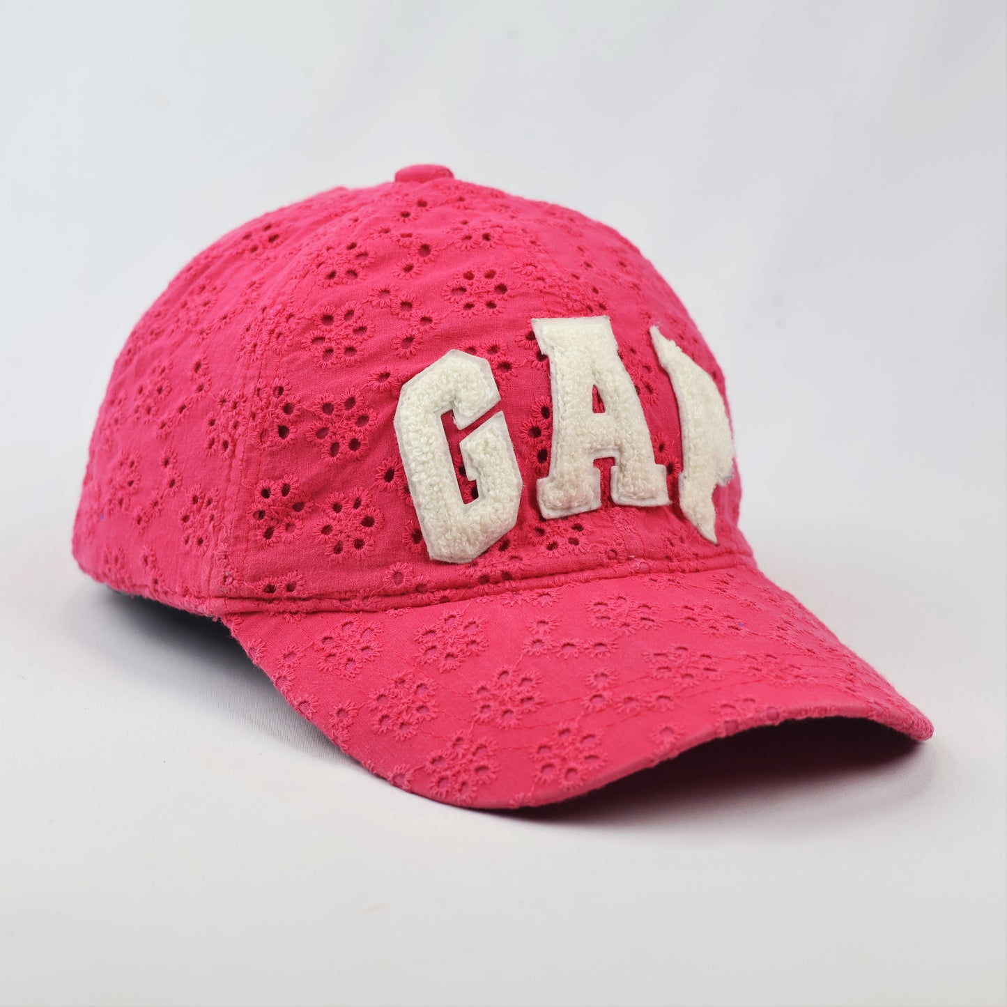 Gap Kids Pink Eyelet Thrifted Baseball Cap