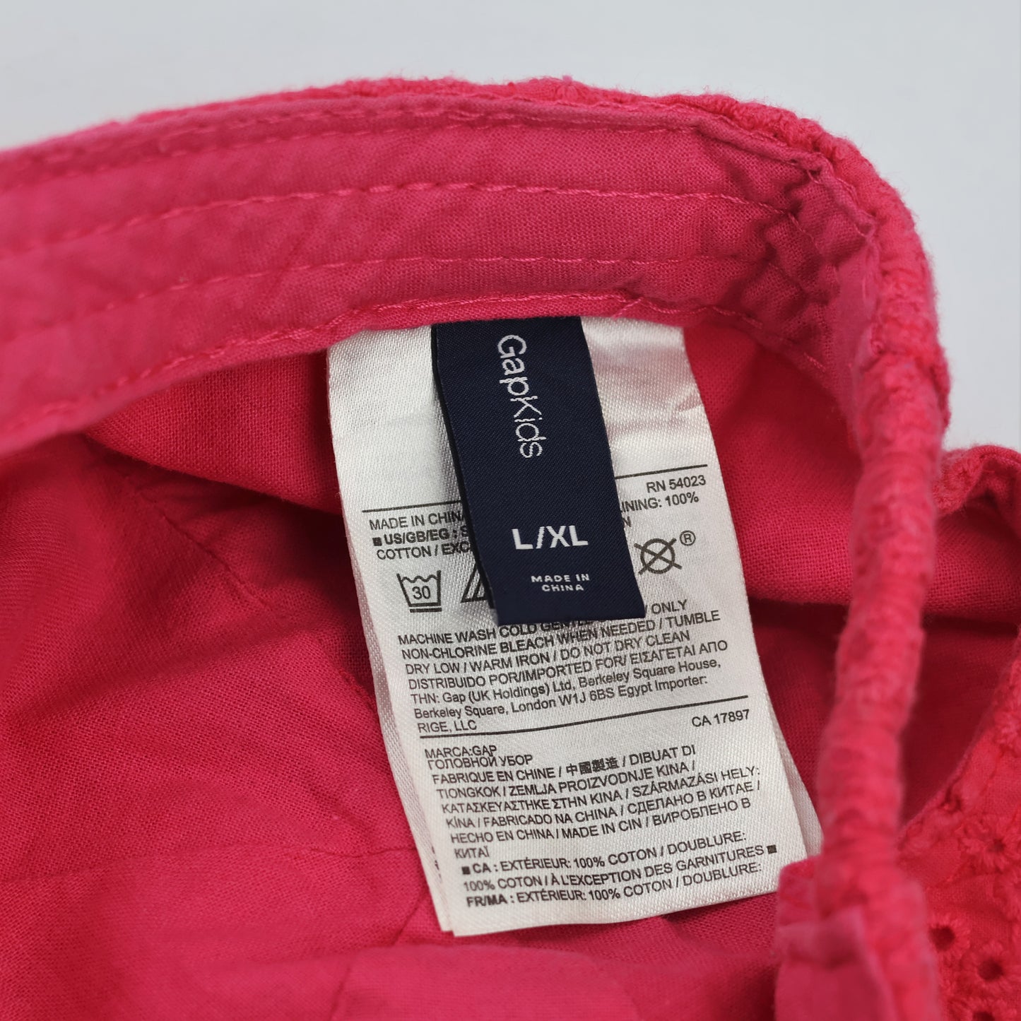 Gap Kids Pink Eyelet Thrifted Baseball Cap