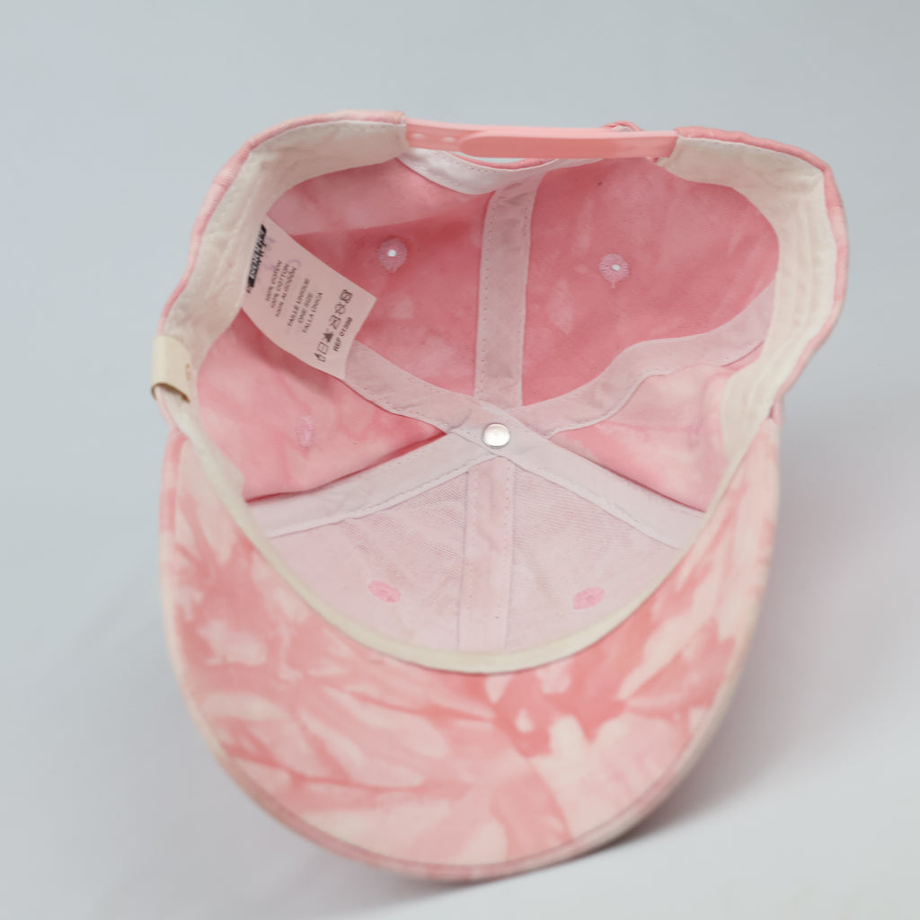 Vintage Isotoner Pastel Pink Tie-Dye Baseball Thrifted Cap