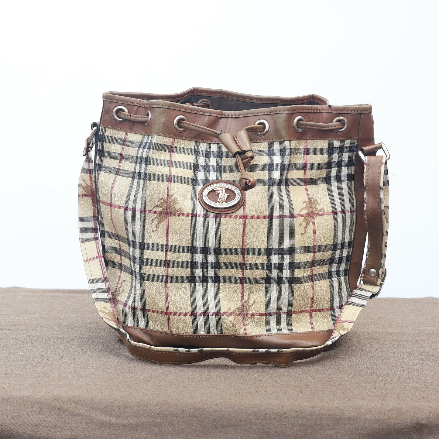 Authentic Vintage Burberrys' Collezioni Thrifted Bucket Bag