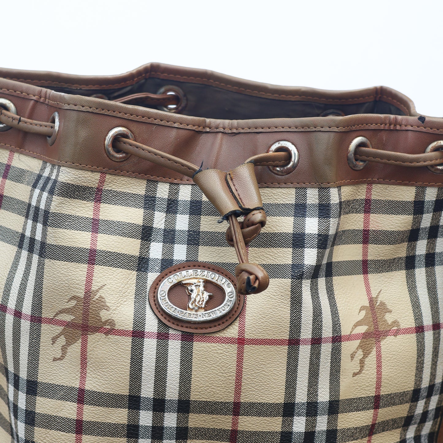 Authentic Vintage Burberrys' Collezioni Thrifted Bucket Bag