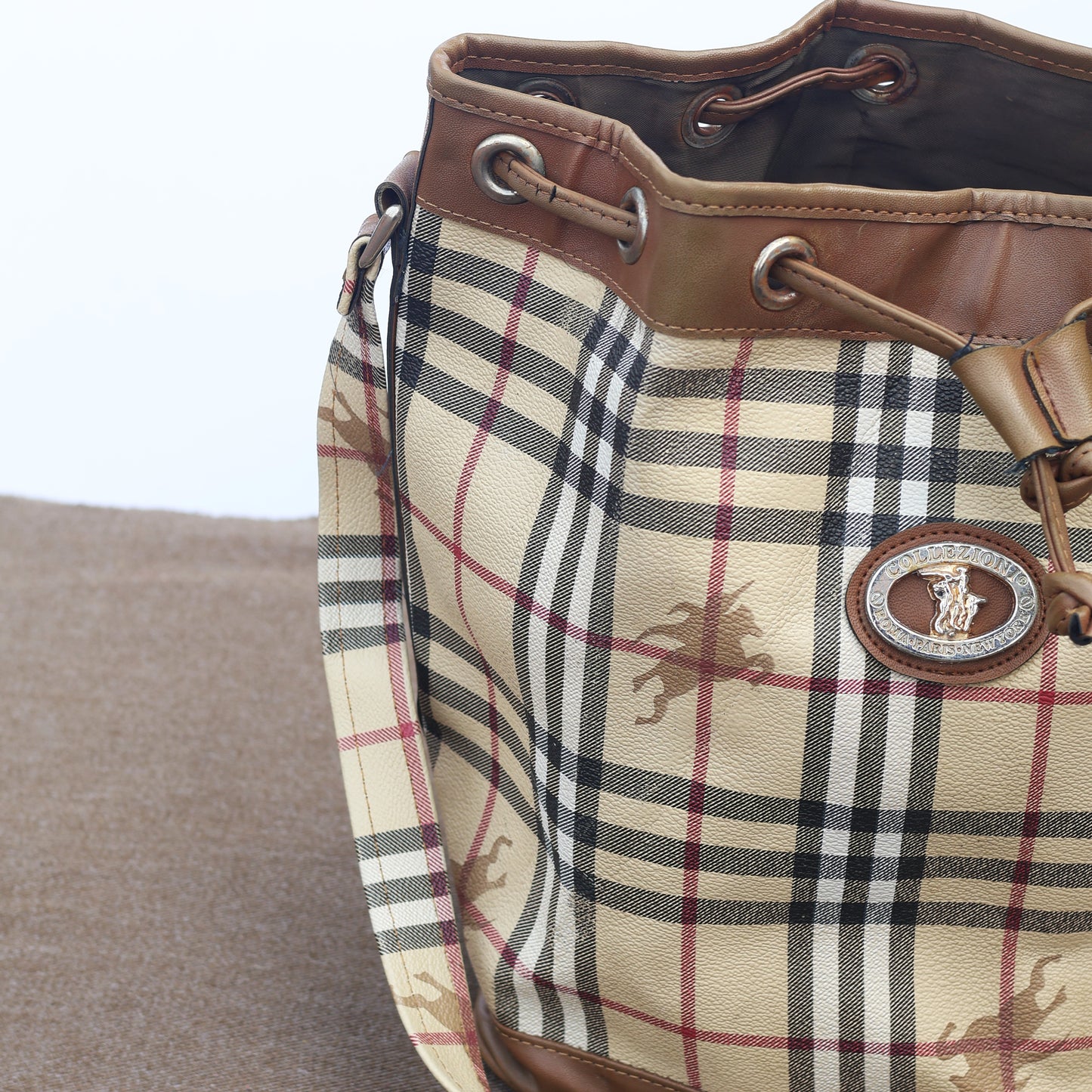 Authentic Vintage Burberrys' Collezioni Thrifted Bucket Bag