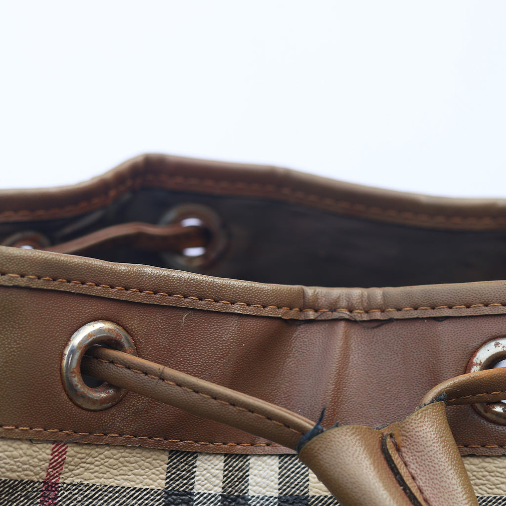 Authentic Vintage Burberrys' Collezioni Thrifted Bucket Bag