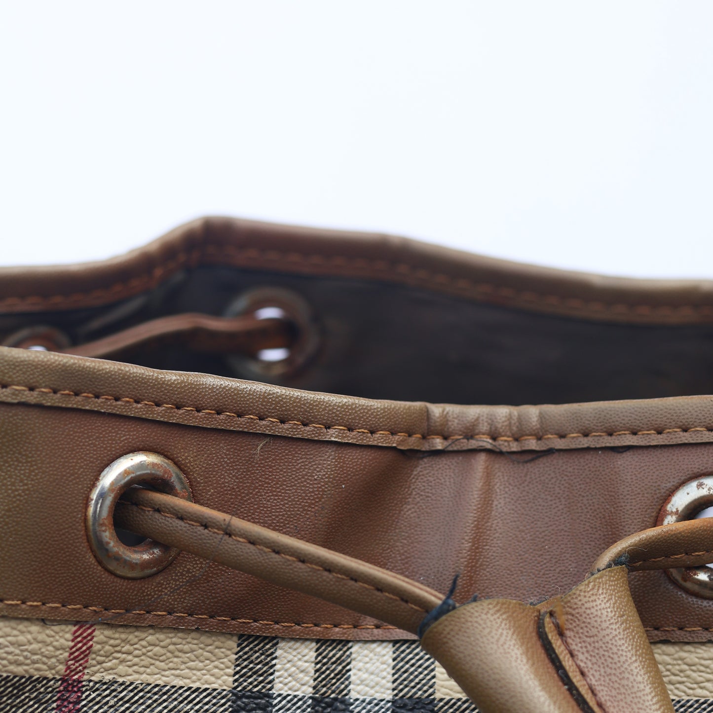 Authentic Vintage Burberrys' Collezioni Thrifted Bucket Bag