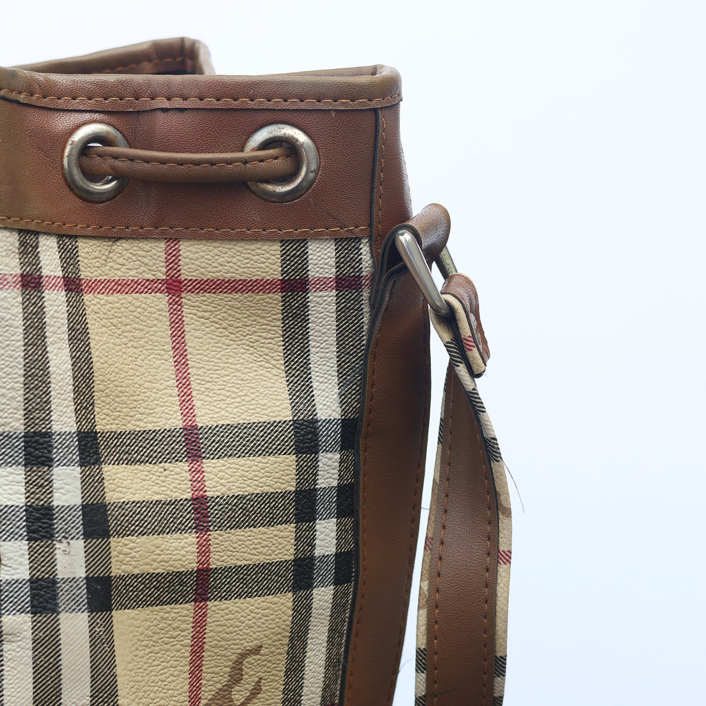 Authentic Vintage Burberrys' Collezioni Thrifted Bucket Bag