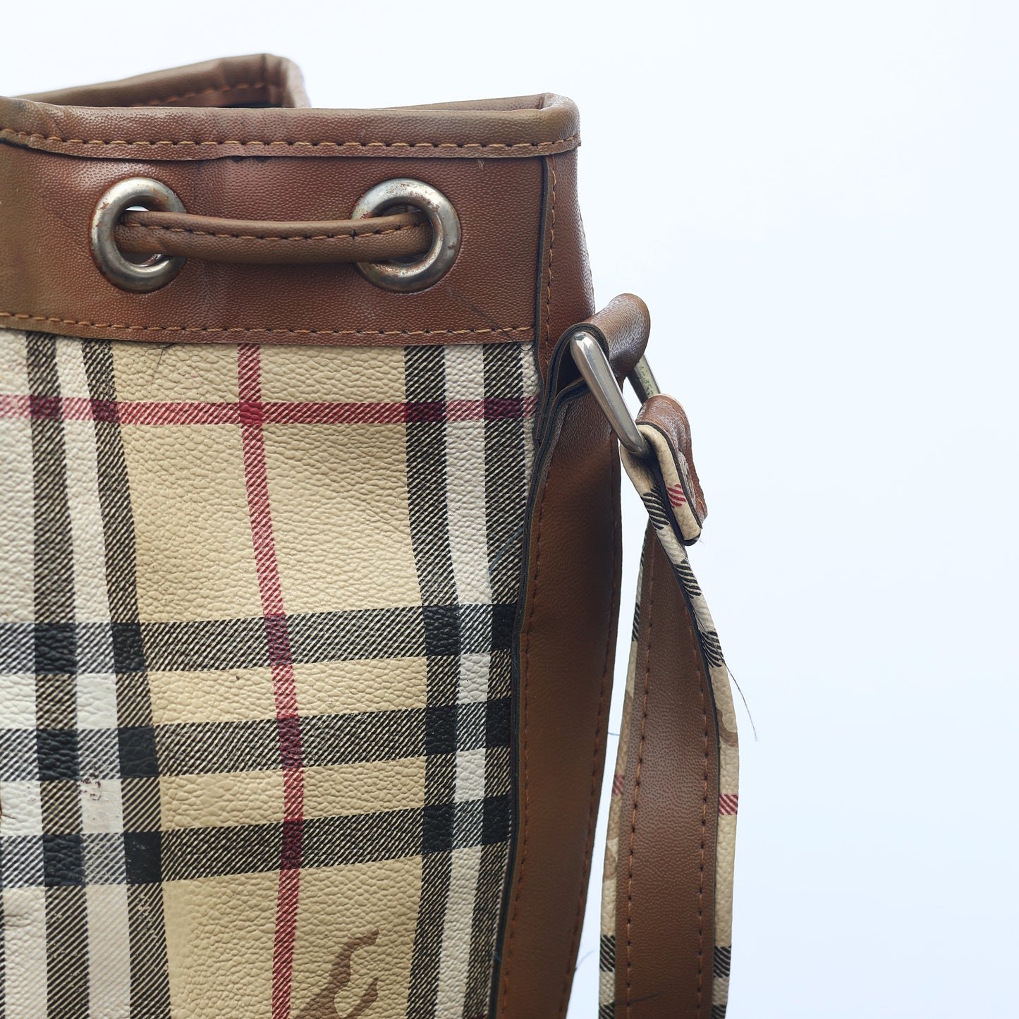 Authentic Vintage Burberrys' Collezioni Thrifted Bucket Bag