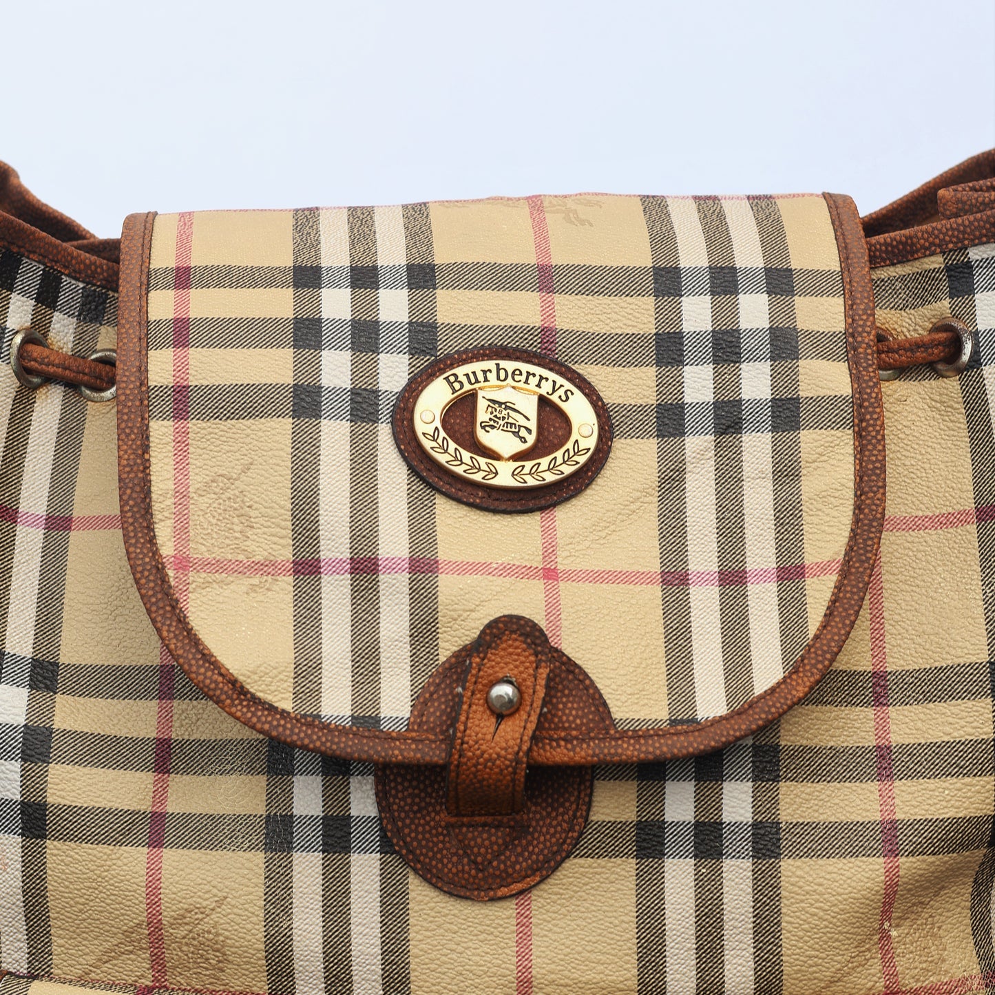 Vintage Burberrys' London Check Canvas Thrifted Backpack – Classic Nova Check